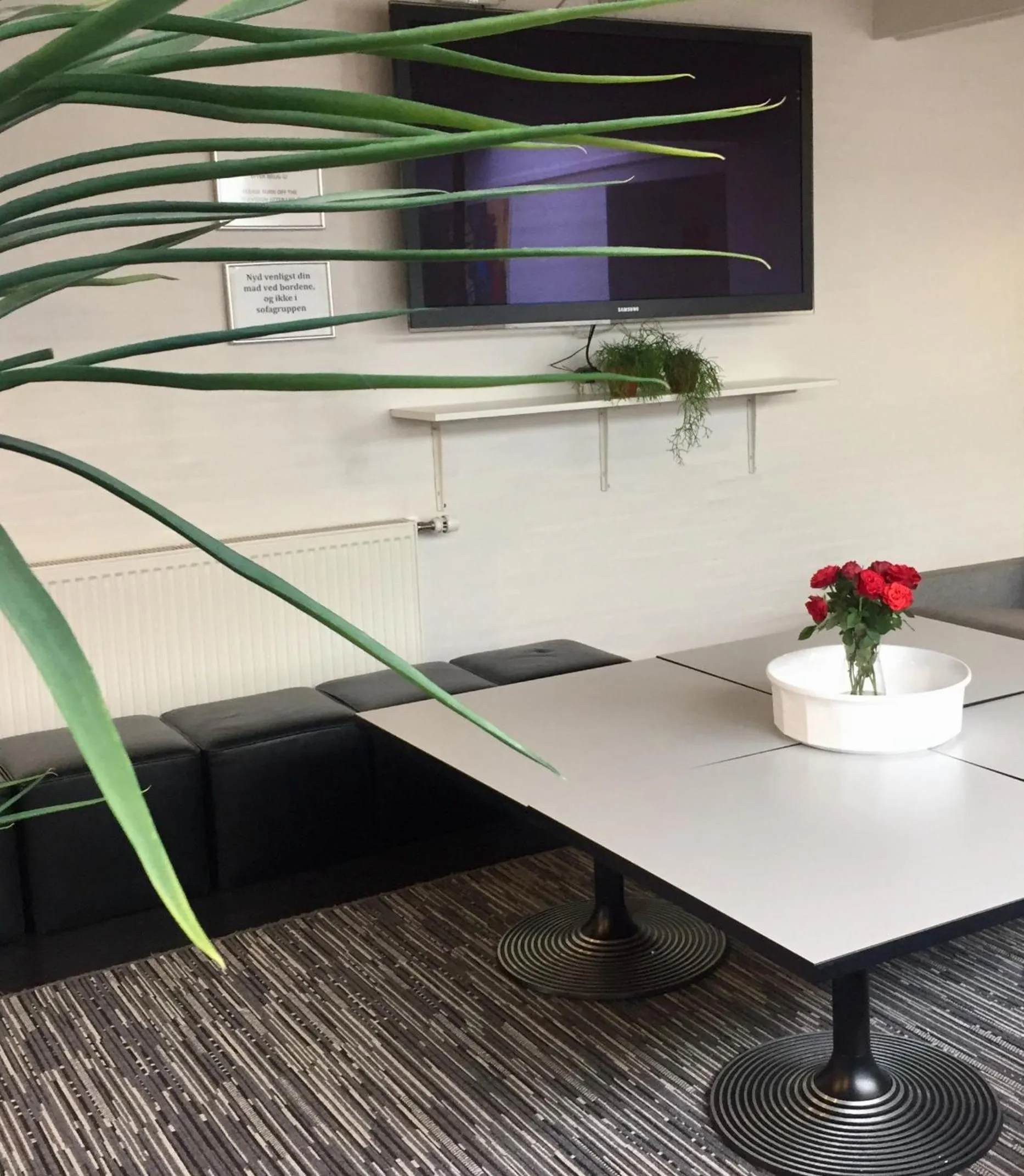 Communal lounge/ TV room in Motel Skive