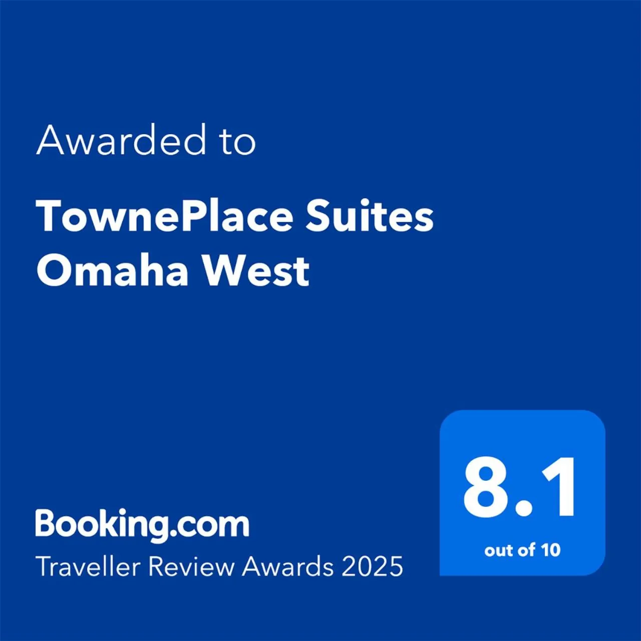 Certificate/Award in TownePlace Suites Omaha West