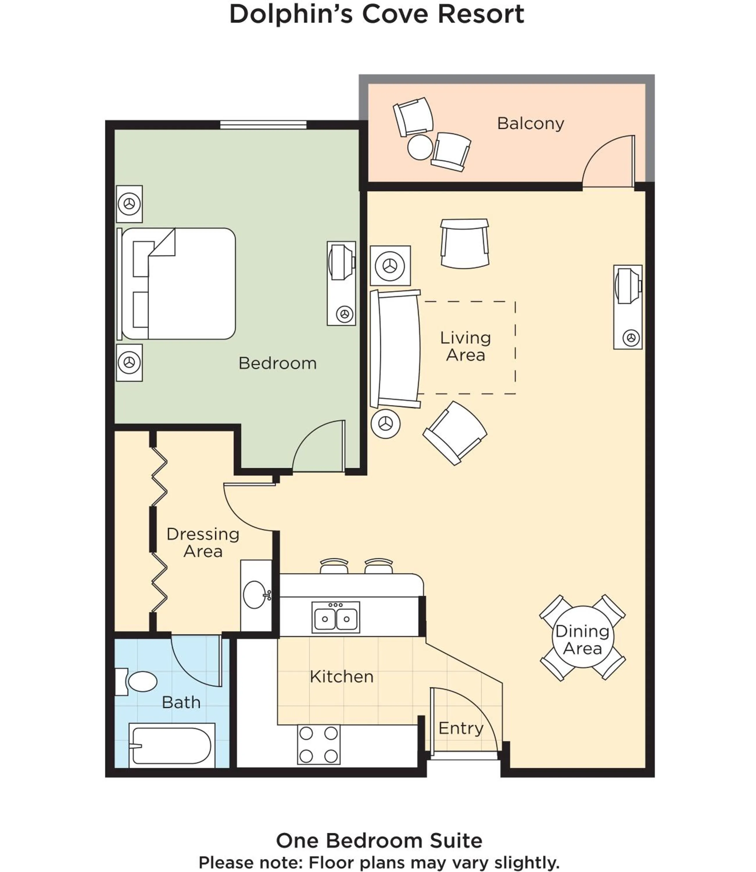Floor plan in Club Wyndham Dolphin's Cove