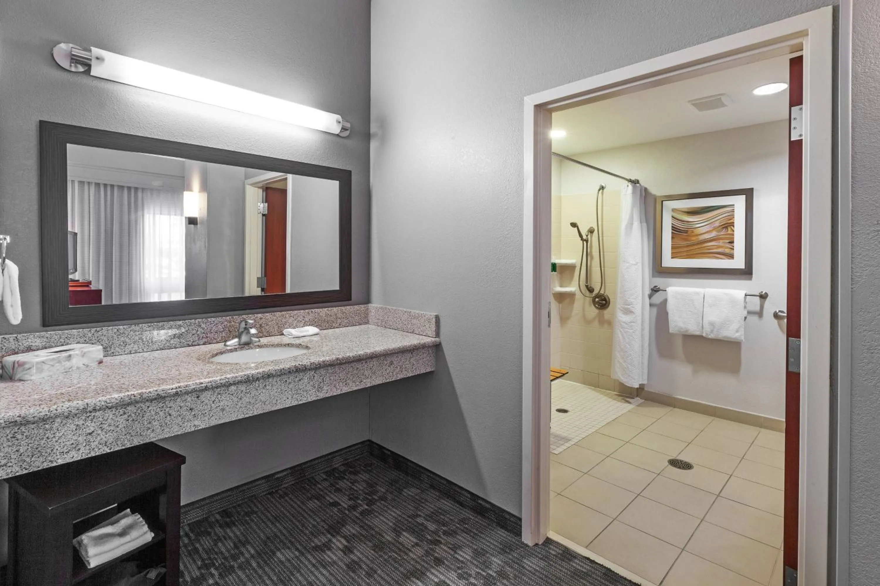 Bathroom in Courtyard by Marriott Tulsa Woodland Hills