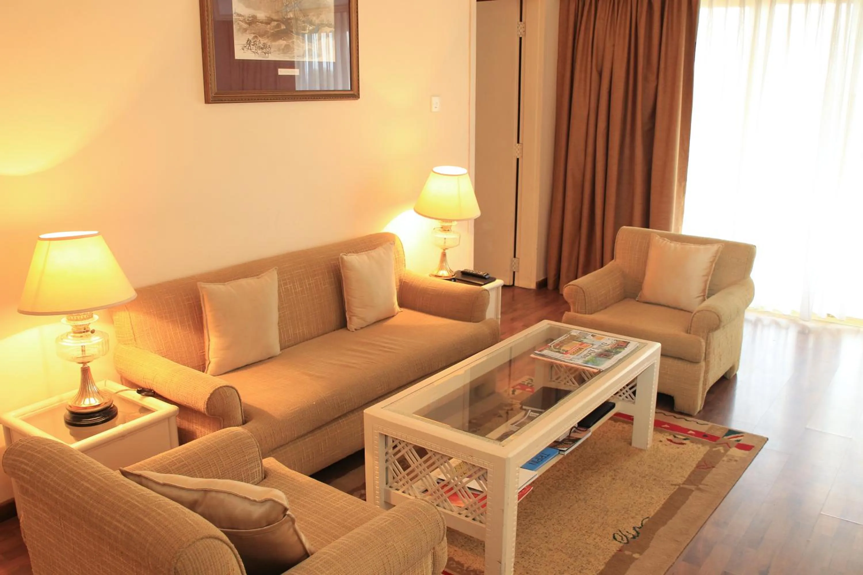 Seating area in Taj Samudra, Colombo