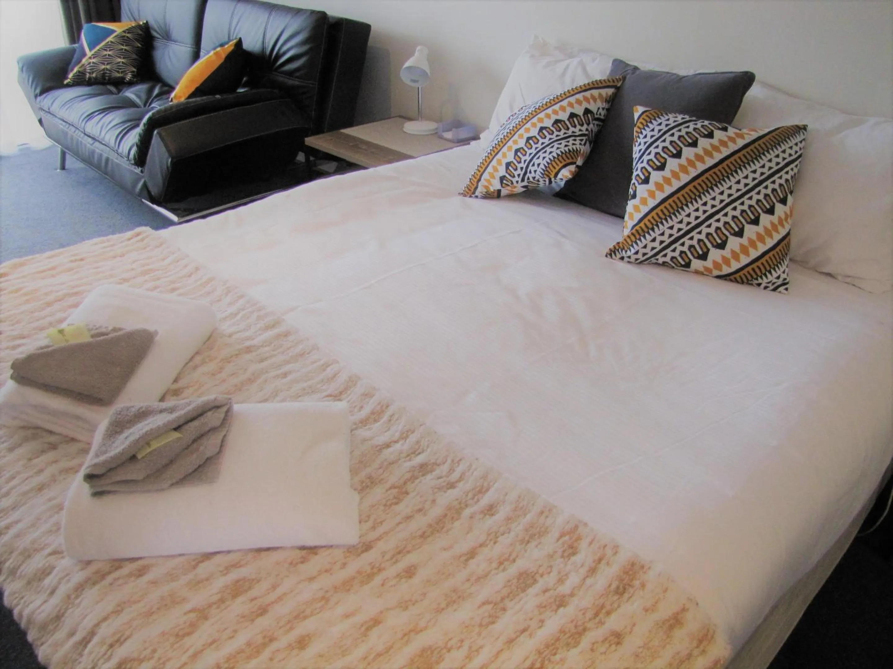 Bed in The Beachcomber Hotel