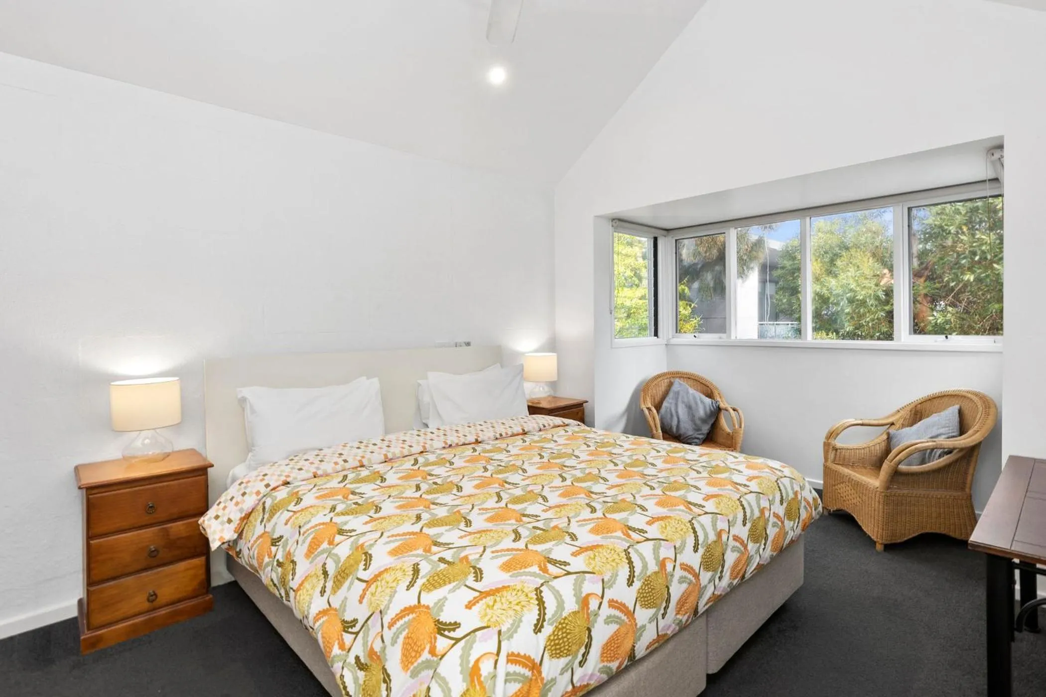 Bedroom, Bed in Terrace Lofts Apartments