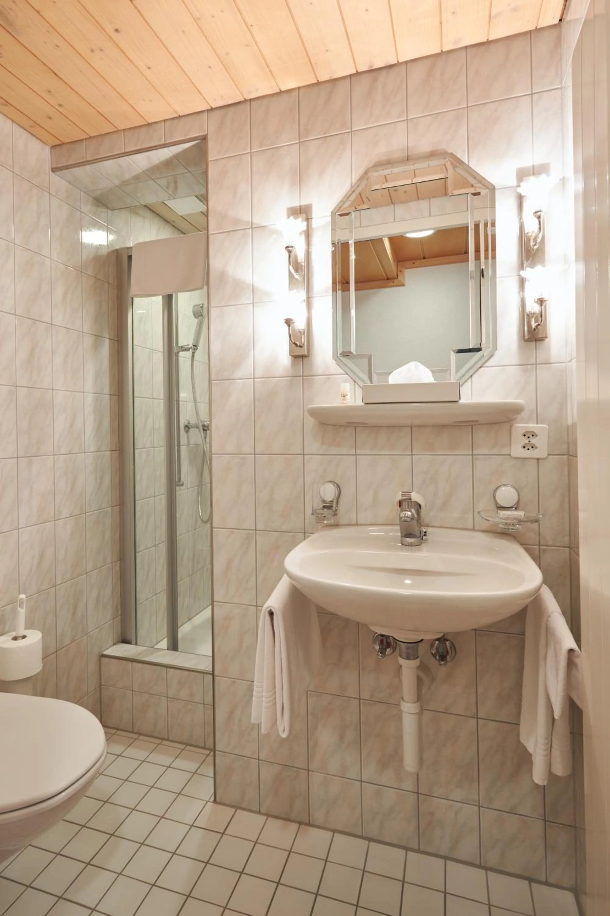 Shower in Hotel & Spezialitätenrestaurant zur Linde