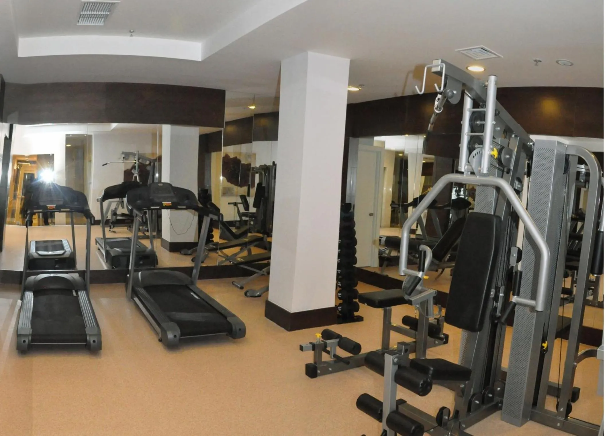 Fitness centre/facilities in Alba Hotel