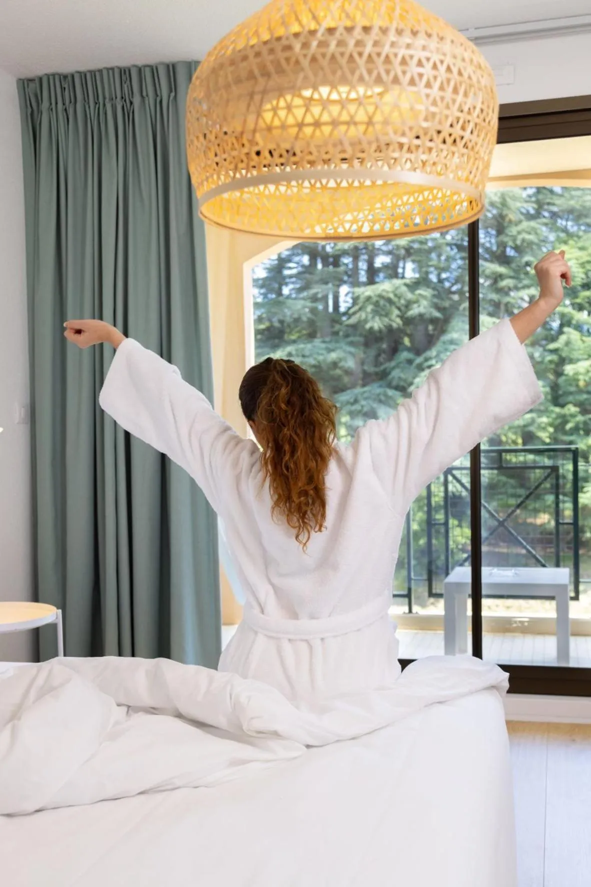 People, Bed in Domaine Les Sources de Dieulefit