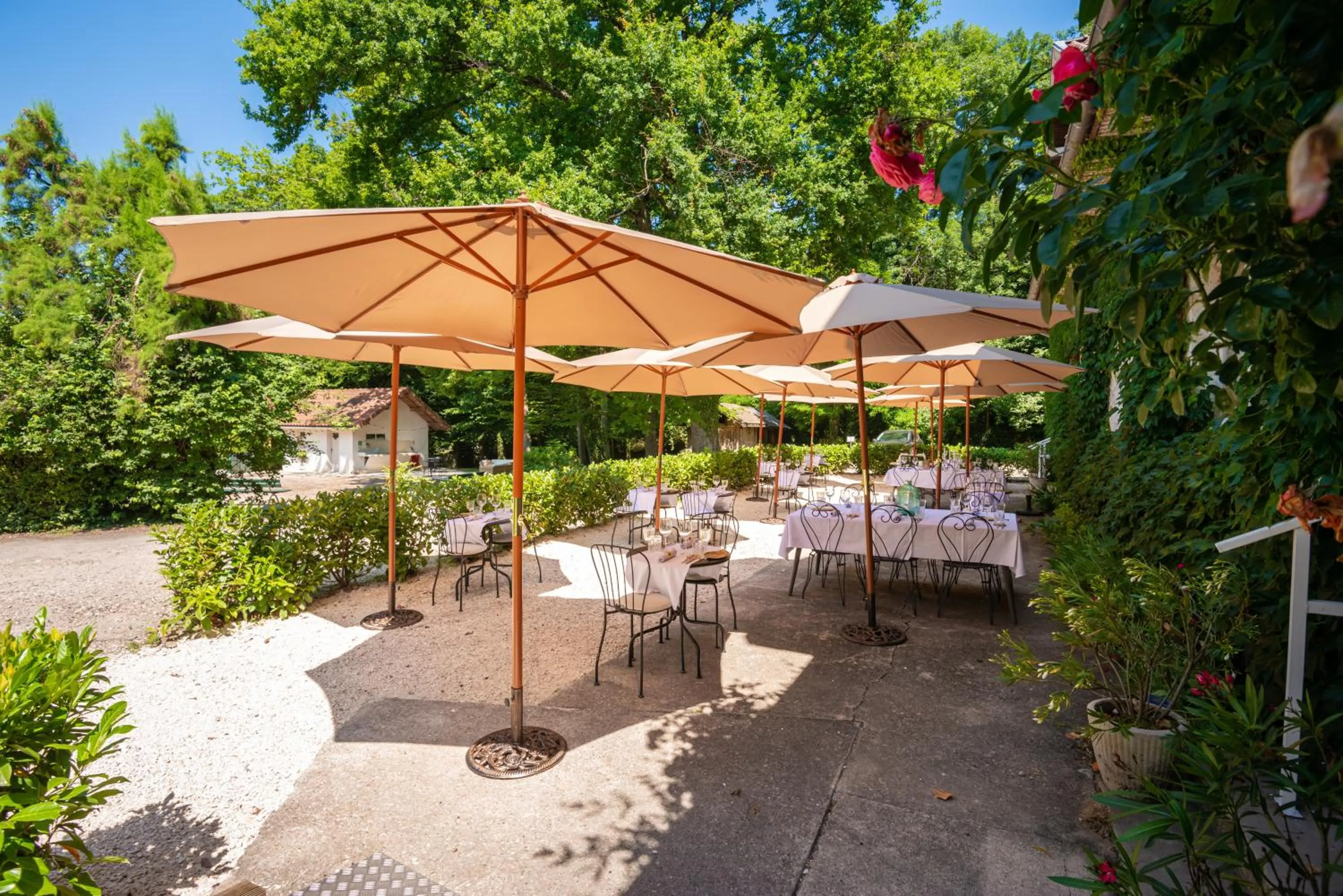 Patio in Chateau des Ayes - Chambres & suites