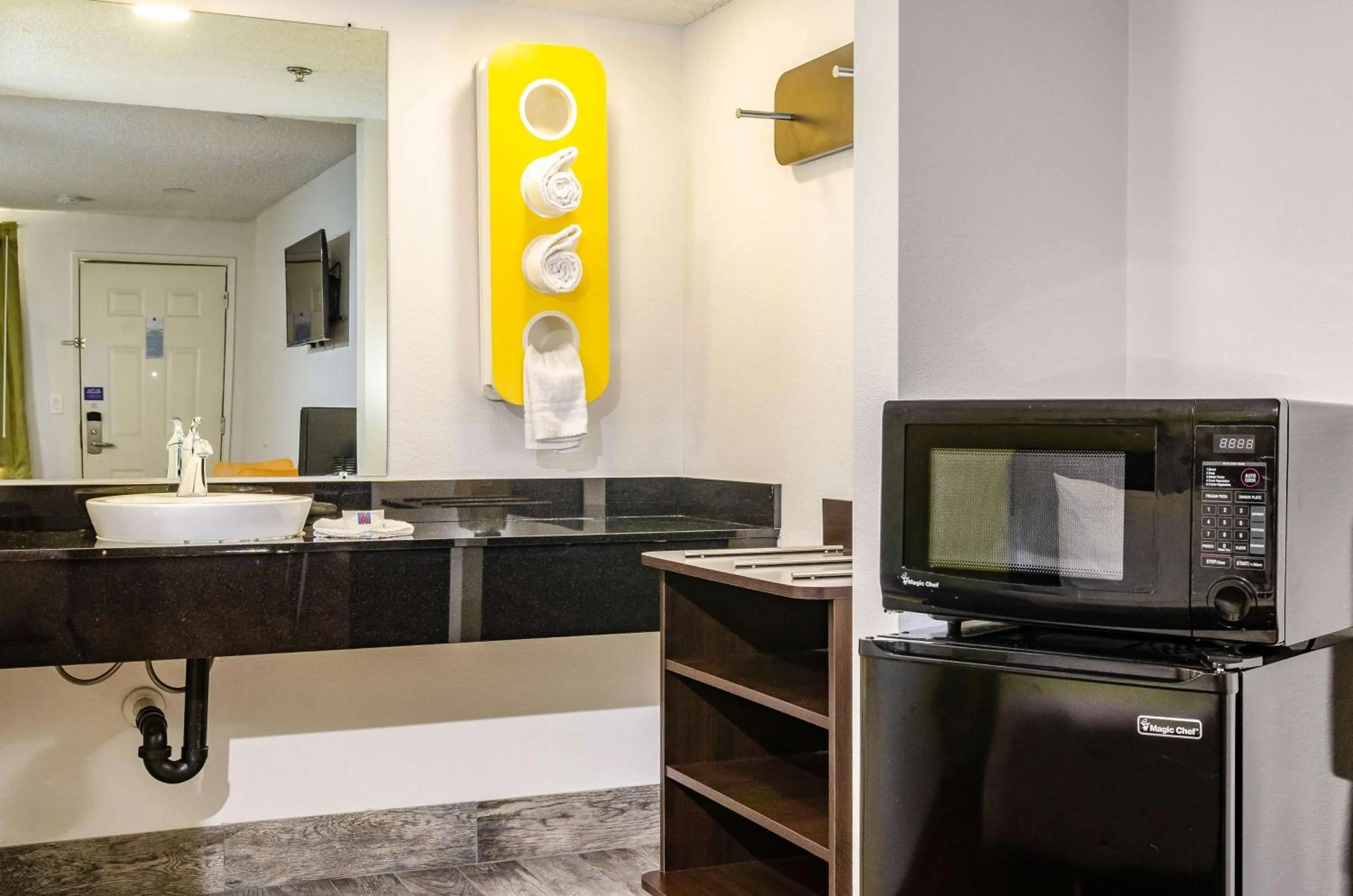 Bathroom in Motel 6-Fresno, CA - Yosemite Hwy