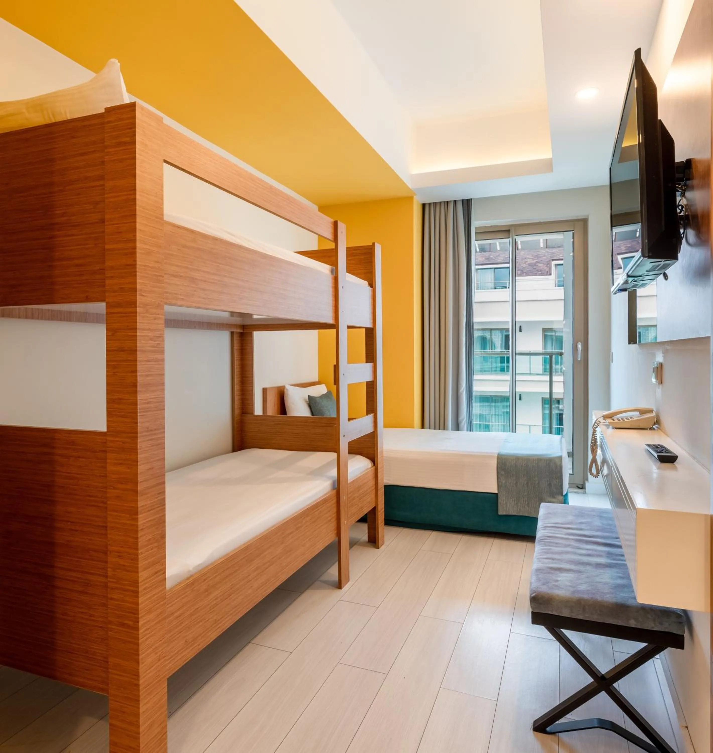 Bed in Dosinia Luxury Resort-Ultra All Inclusive