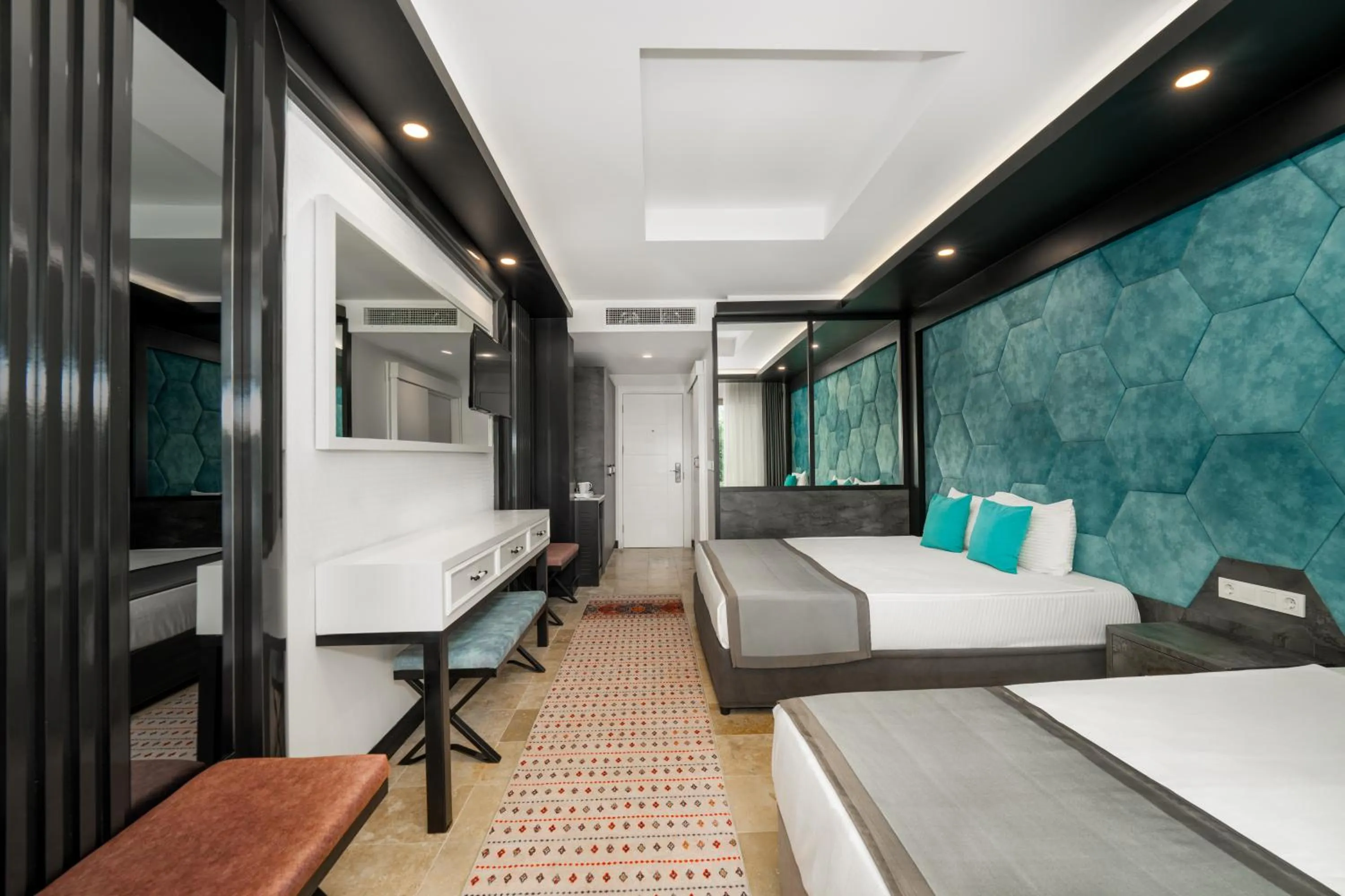 Bed in Dosinia Luxury Resort-Ultra All Inclusive