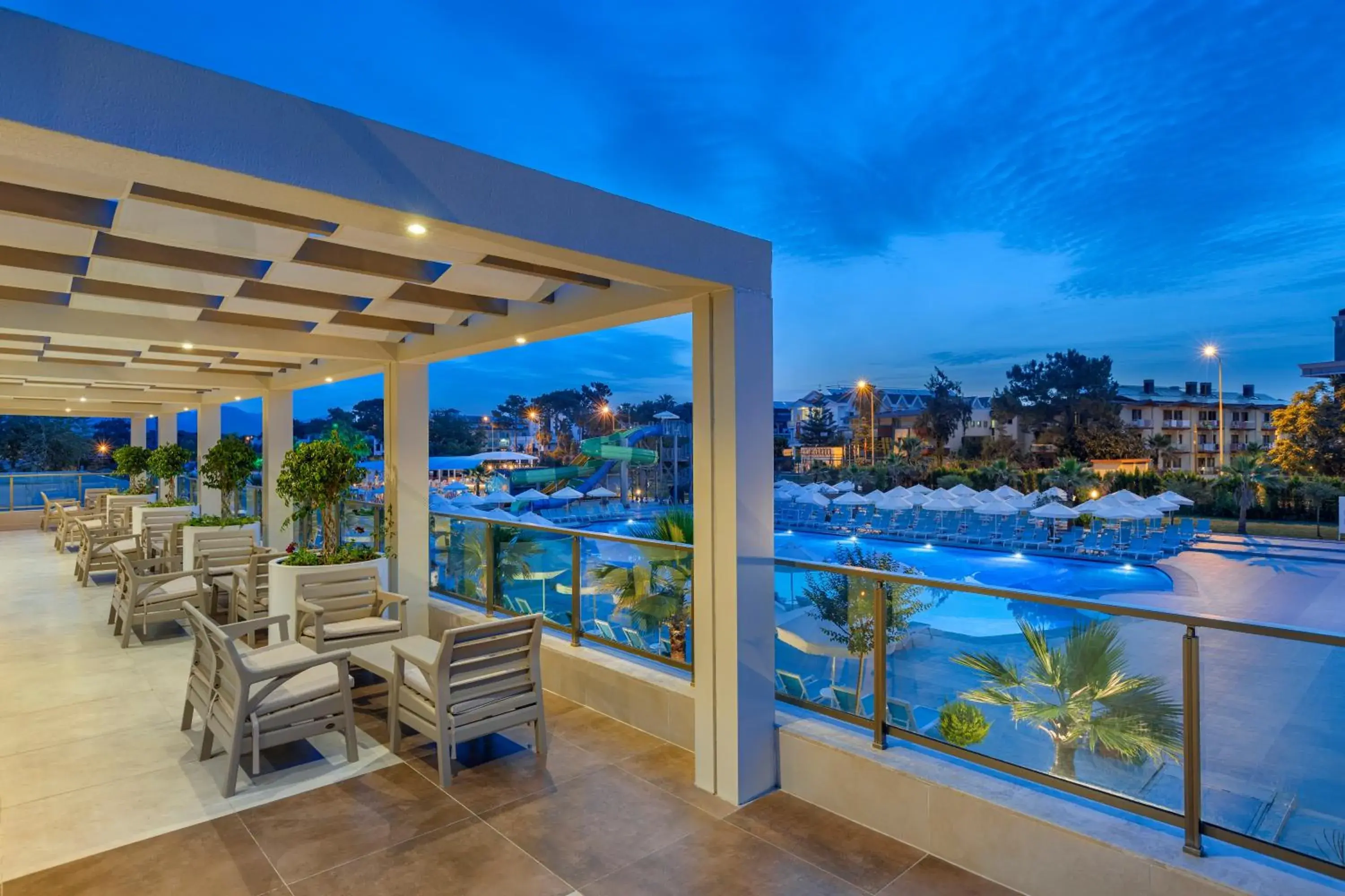Lounge or bar, Pool View in Dosinia Luxury Resort-Ultra All Inclusive