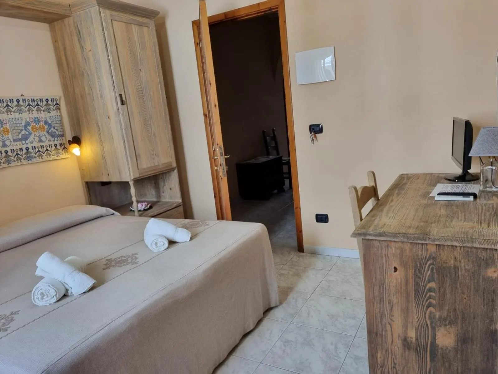 Bed in Hotel Plammas