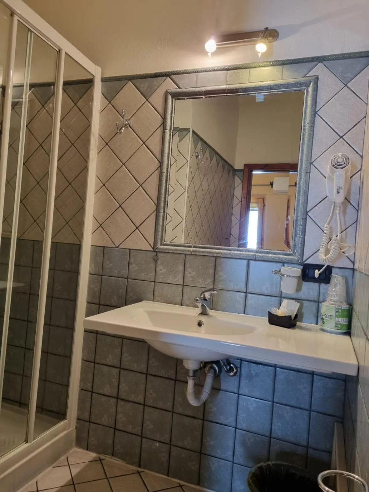 Shower in Hotel Plammas