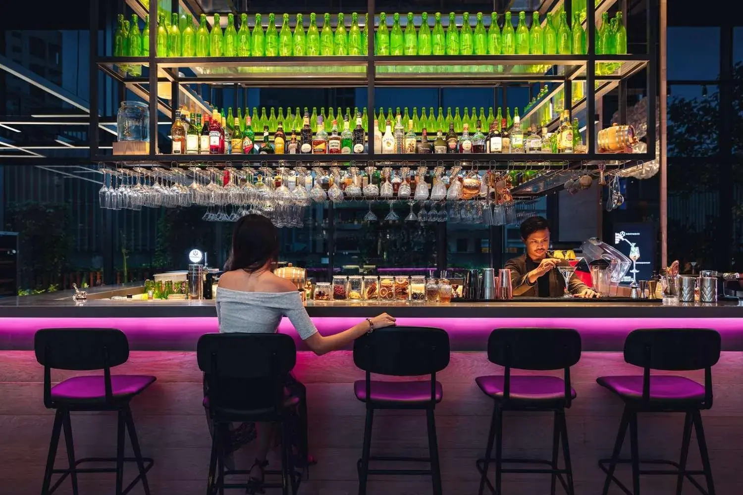 Lounge or bar in YOTEL Singapore Orchard Road Lounge or bar in YOTEL Singapore Orchard Road