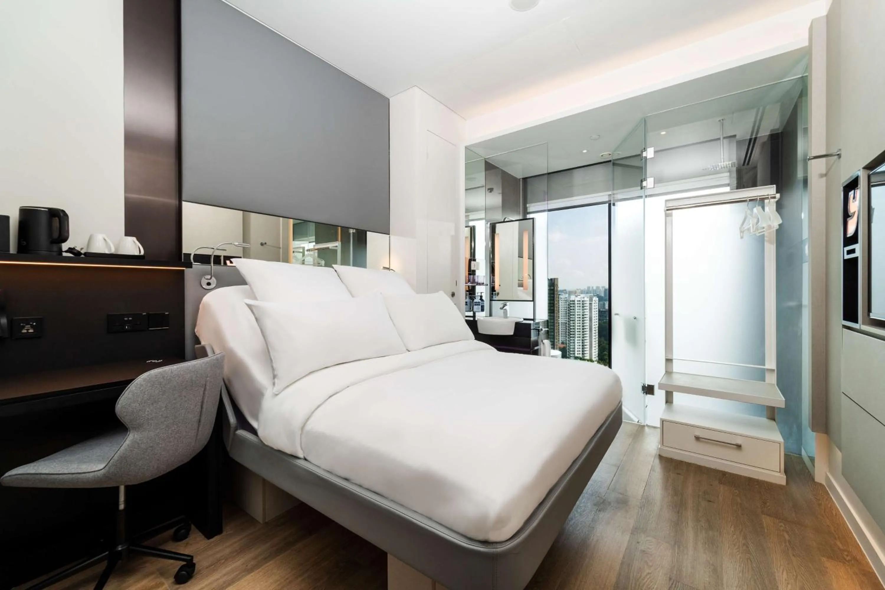 Bedroom, Bed in YOTEL Singapore Orchard Road