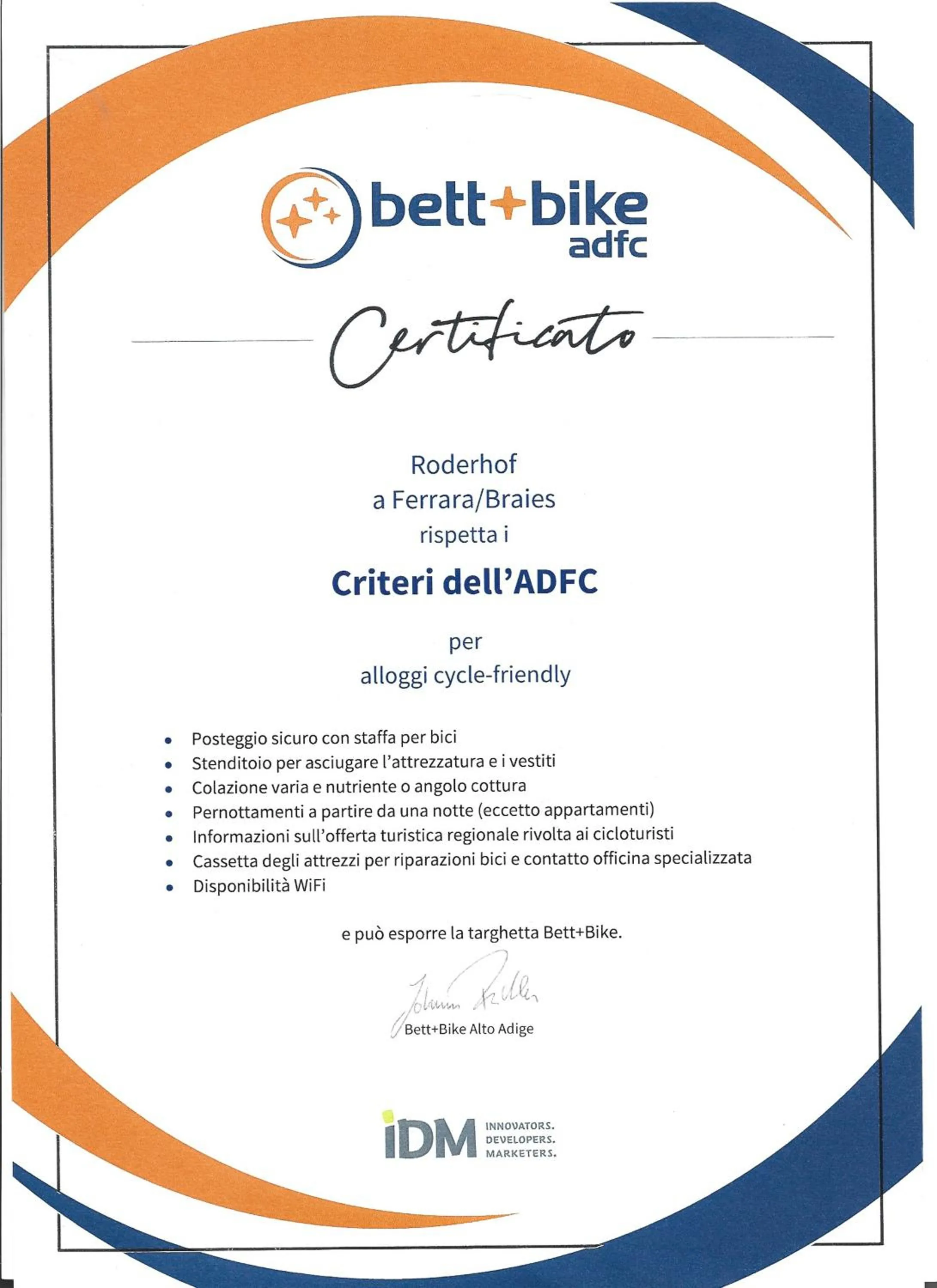 Logo/Certificate/Sign in Roderhof