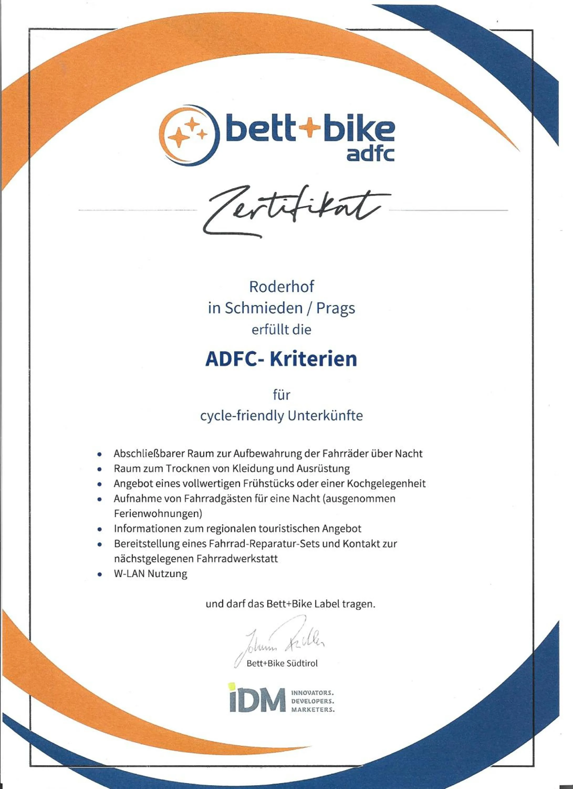 Logo/Certificate/Sign in Roderhof