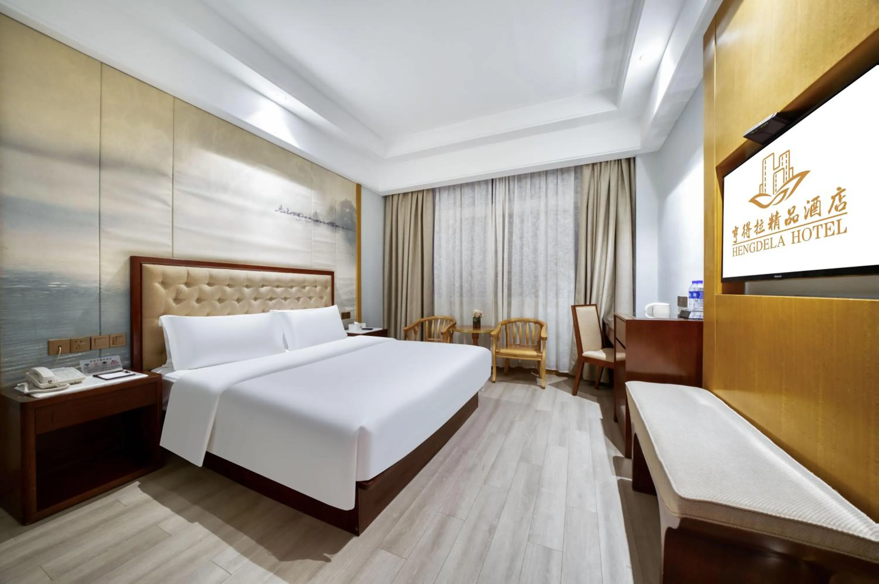Bed in Hendra Hotel - Wenzhou Longwan International Airport Yongzhong Metro Station Branch