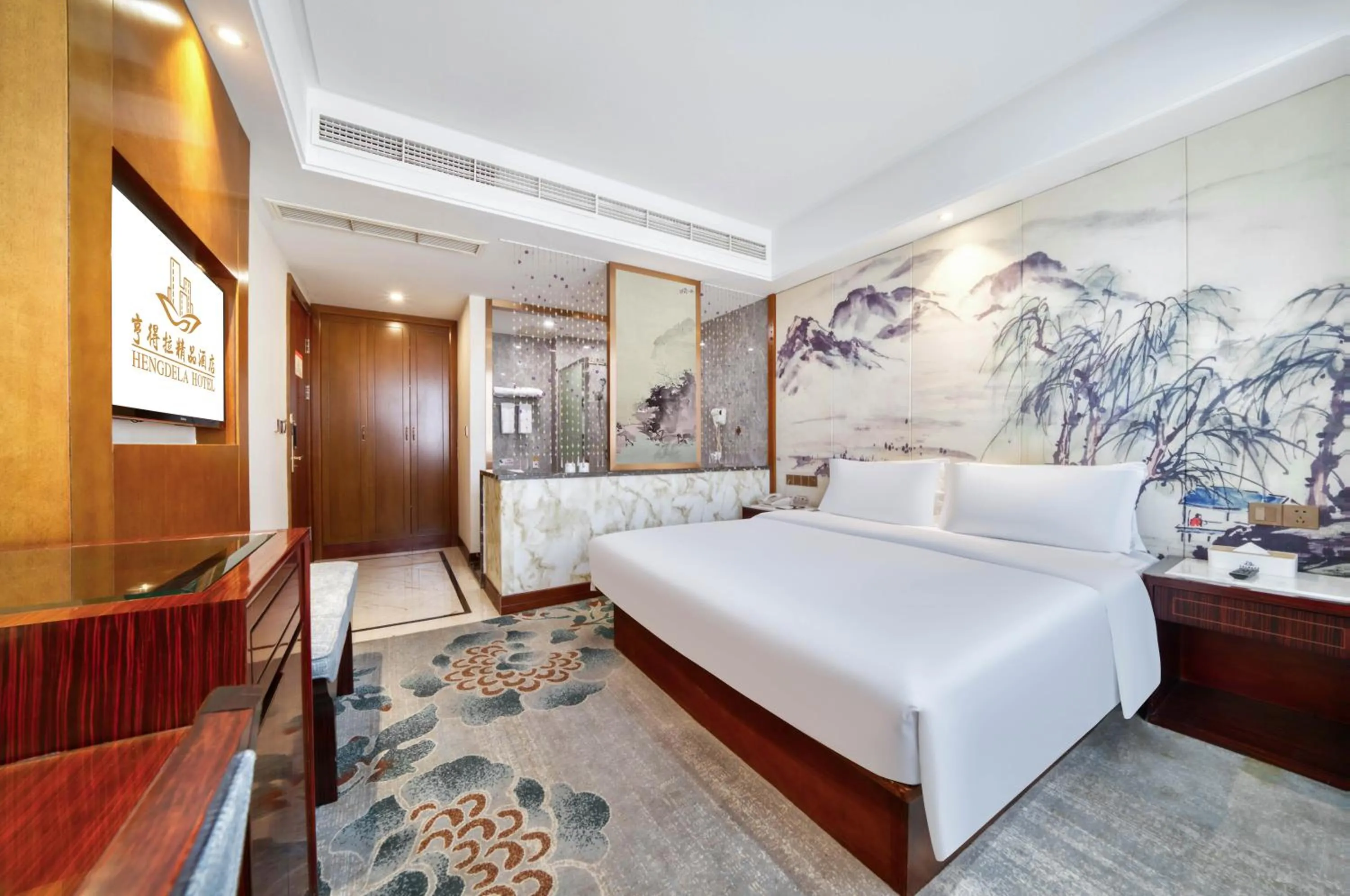 Bed in Hendra Hotel - Wenzhou Longwan International Airport Yongzhong Metro Station Branch