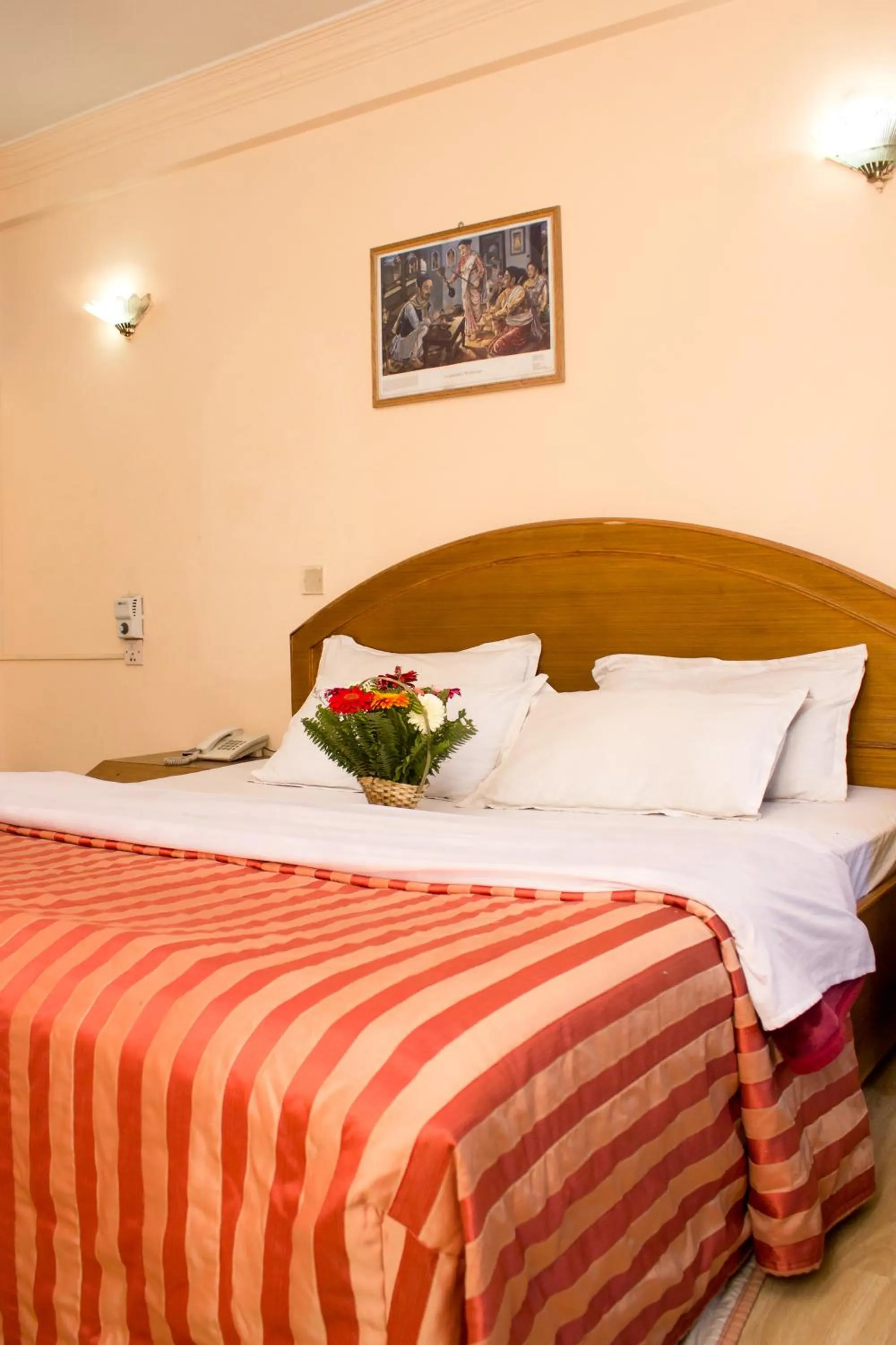 TV and multimedia, Bed in Hotel Kamal