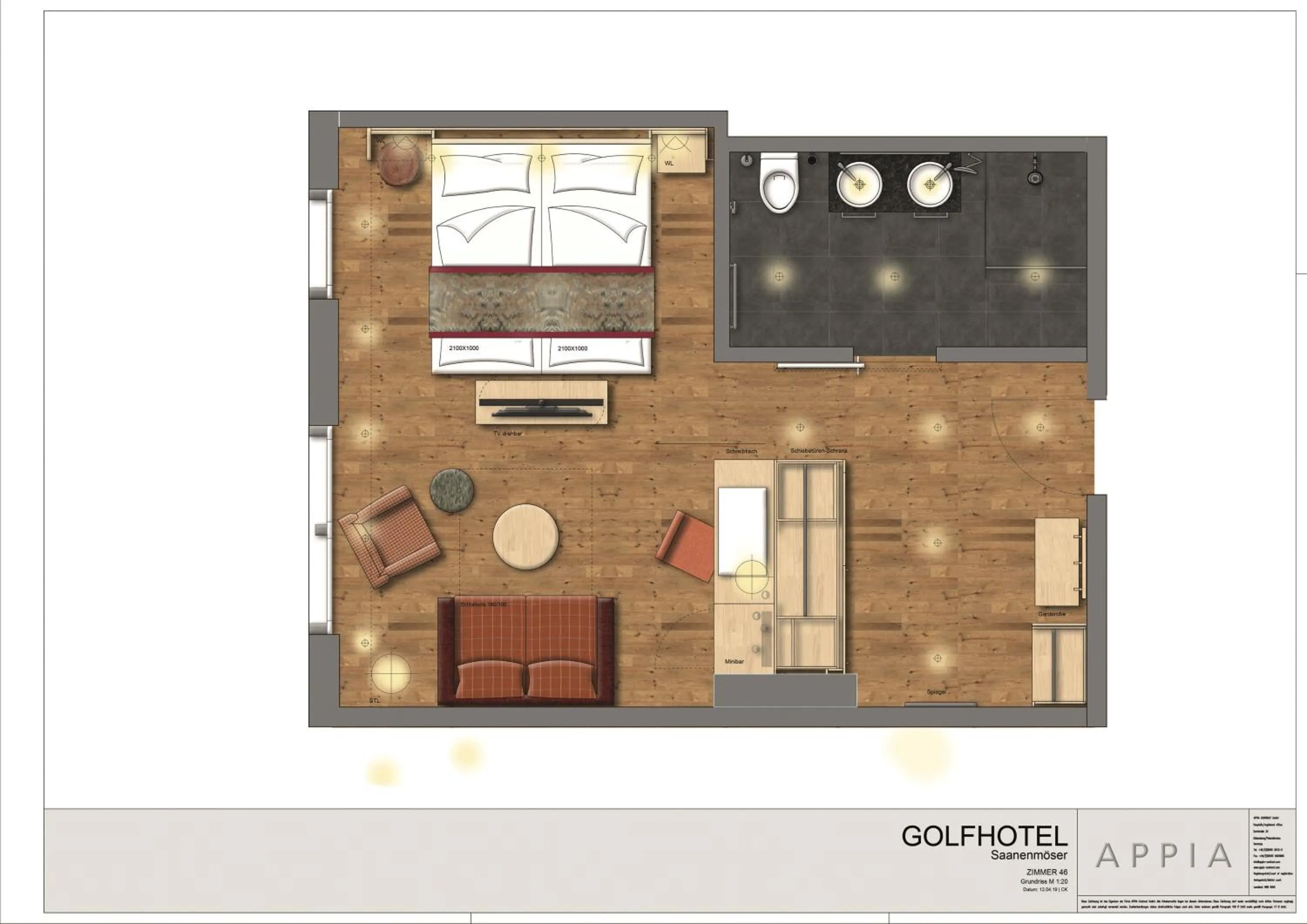 Floor plan in GOLFHOTEL Les Hauts de Gstaad & SPA
