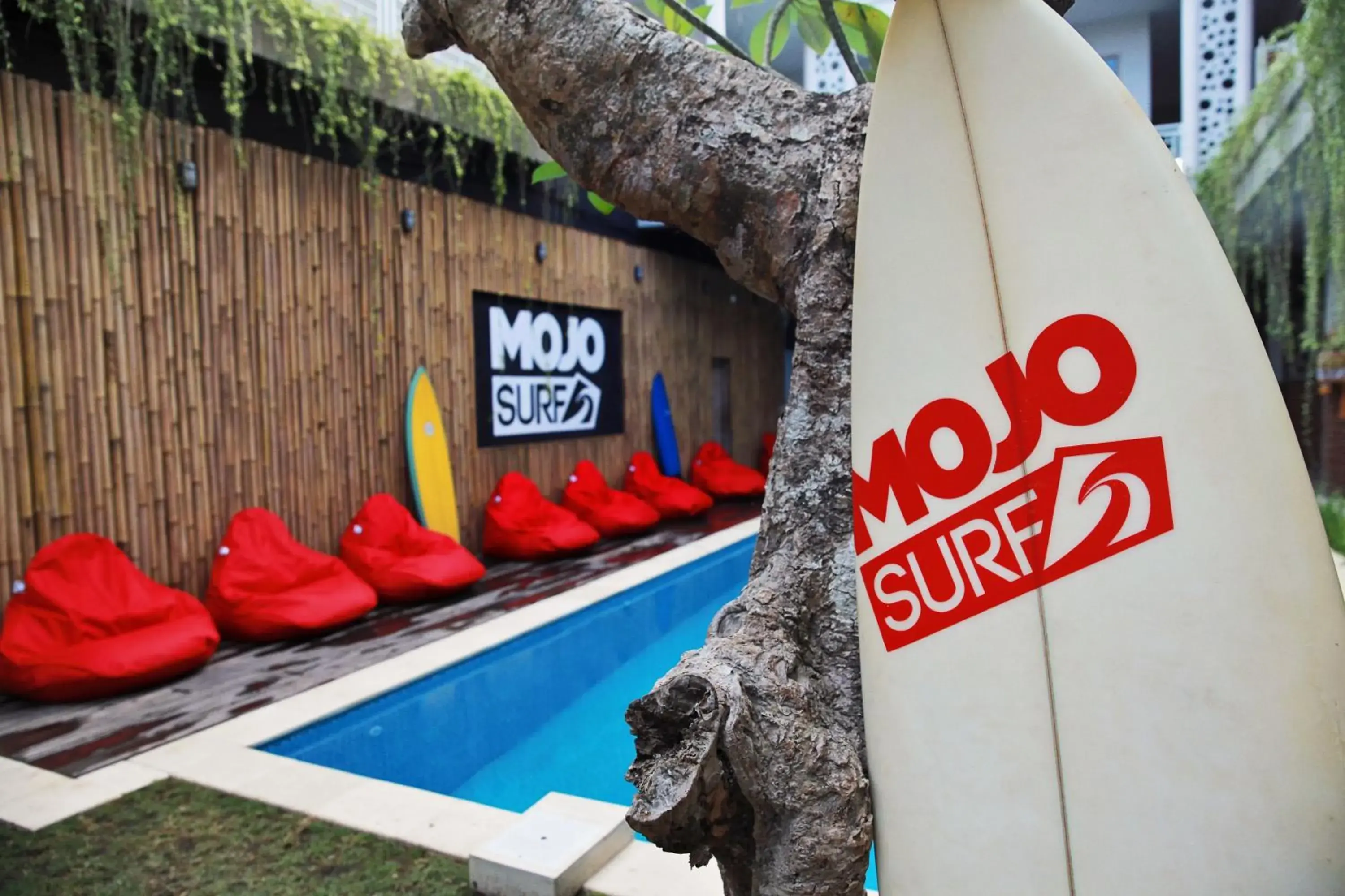 Double Room with Pool View in Mojosurf Camp Canggu Double Room with Pool View in Mojosurf Camp Canggu