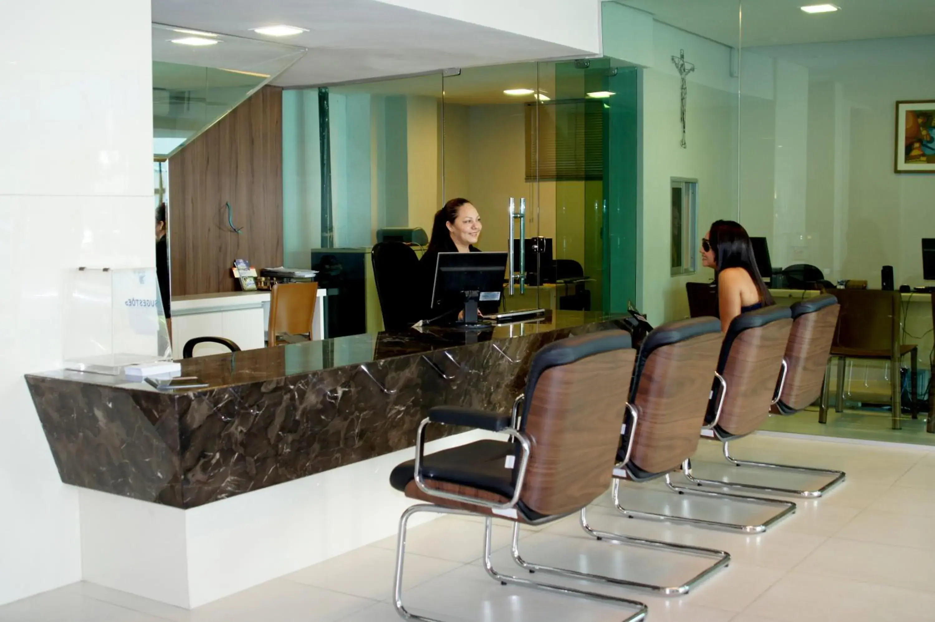 Lobby or reception in Hotel Meridional Lobby or reception in Hotel Meridional