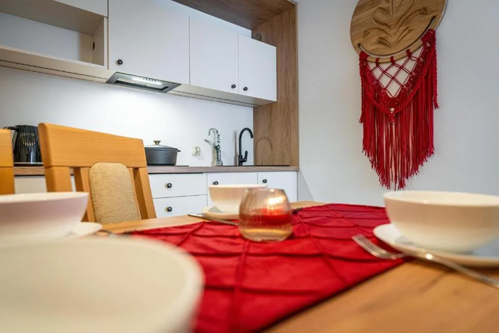 Kitchen or kitchenette in Pensjonat Dawidek