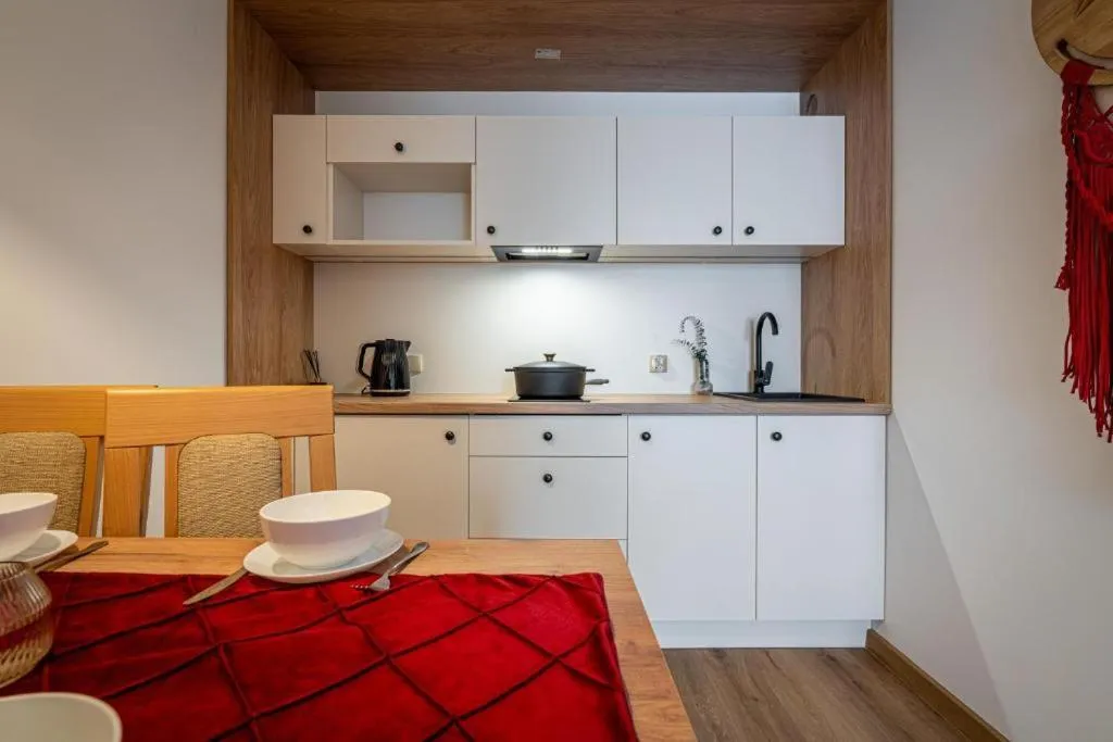 Kitchen or kitchenette in Pensjonat Dawidek