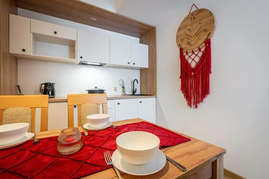 Kitchen or kitchenette in Pensjonat Dawidek