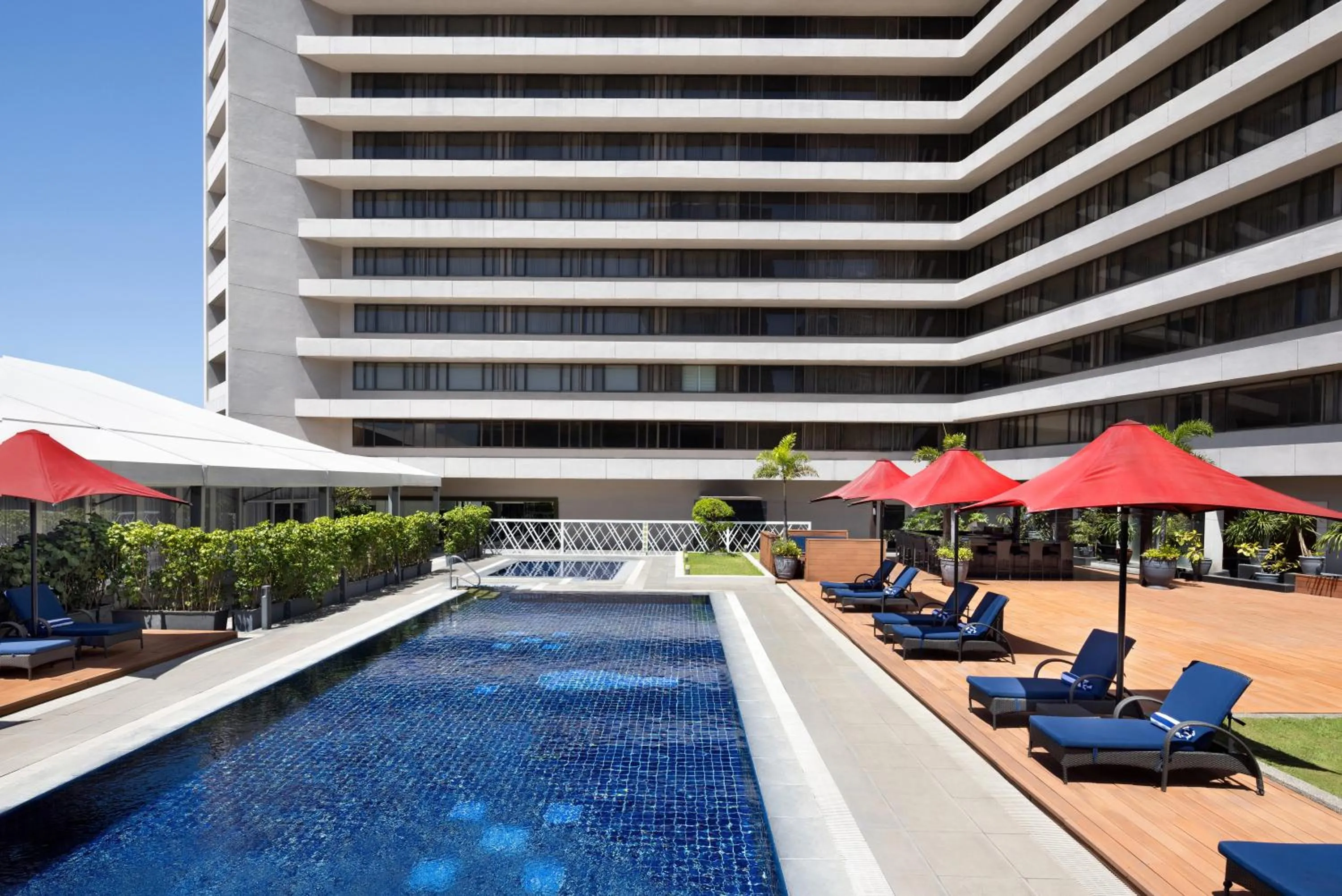 Pool view in Dusit Thani Manila