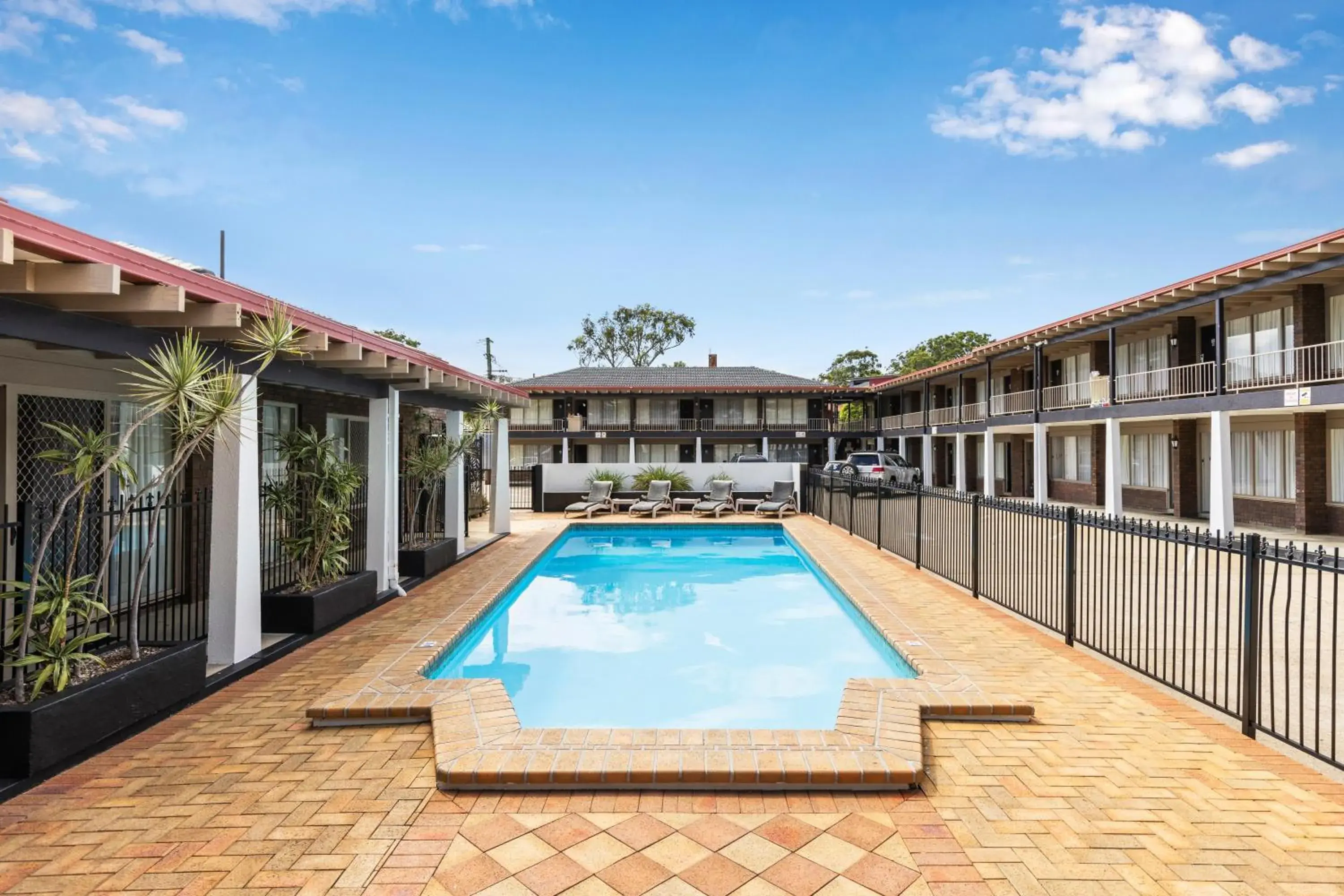 Pool view in Zebra Motel Pool view in Zebra Motel