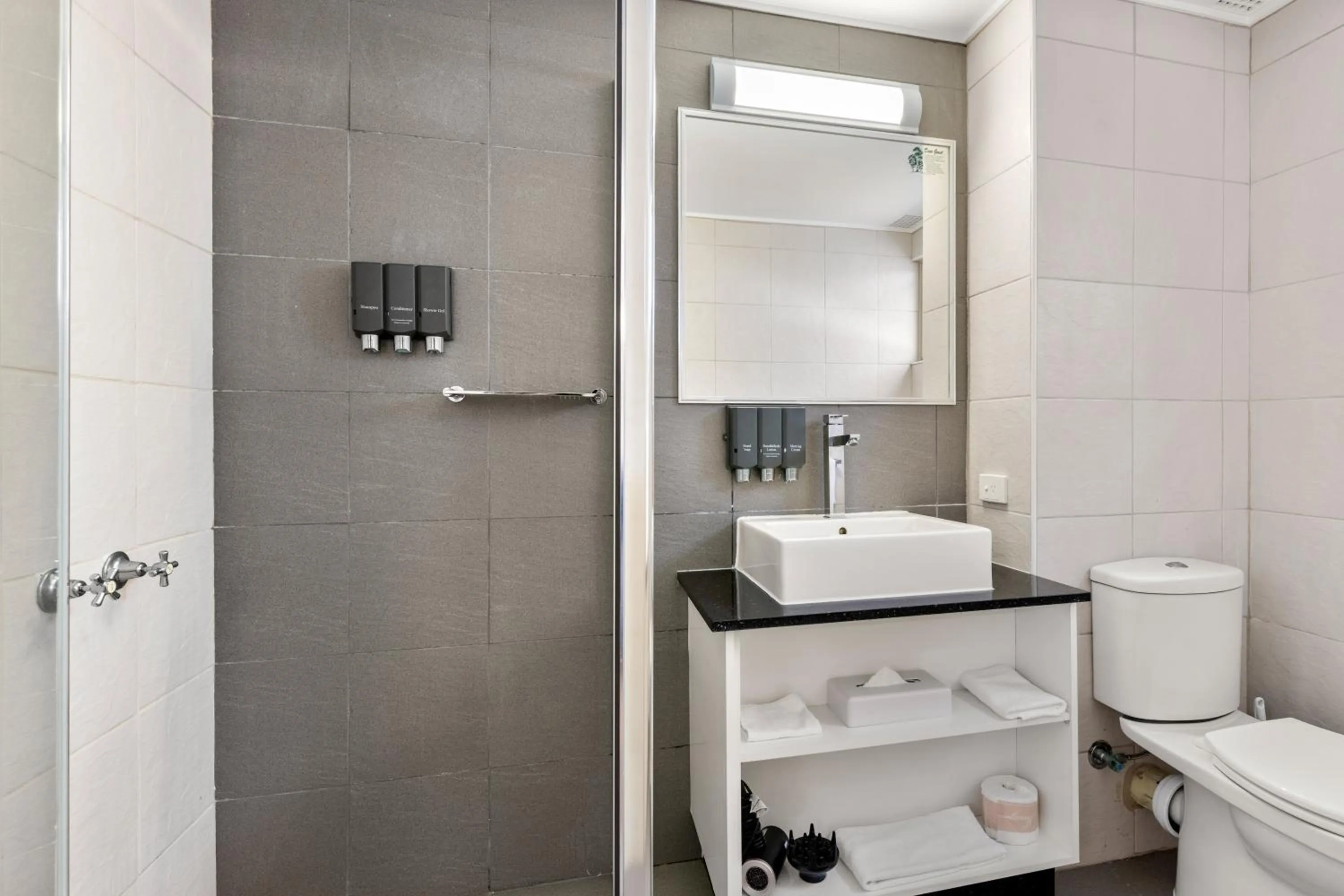 Bathroom in Zebra Motel