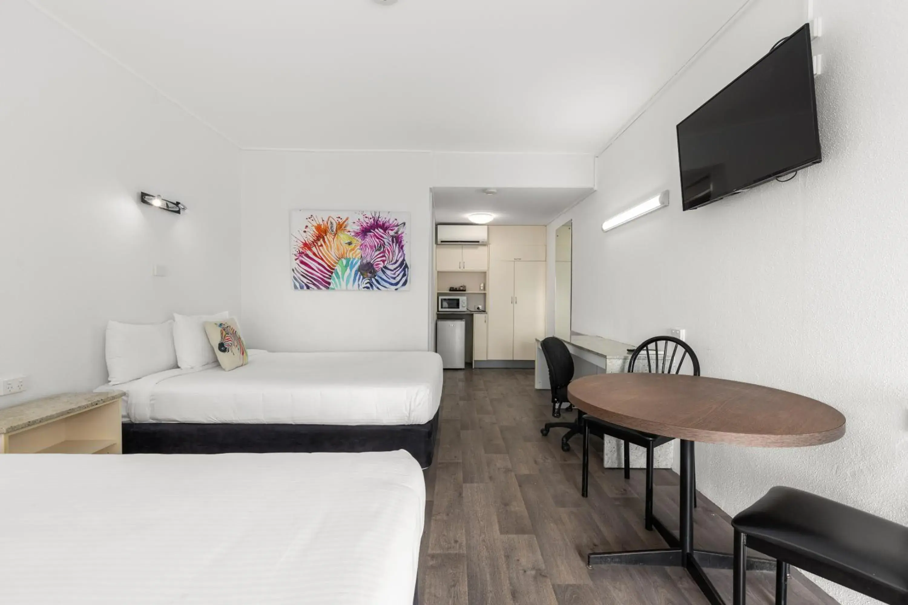 View (from property/room), Bed in Zebra Motel View (from property/room), Bed in Zebra Motel