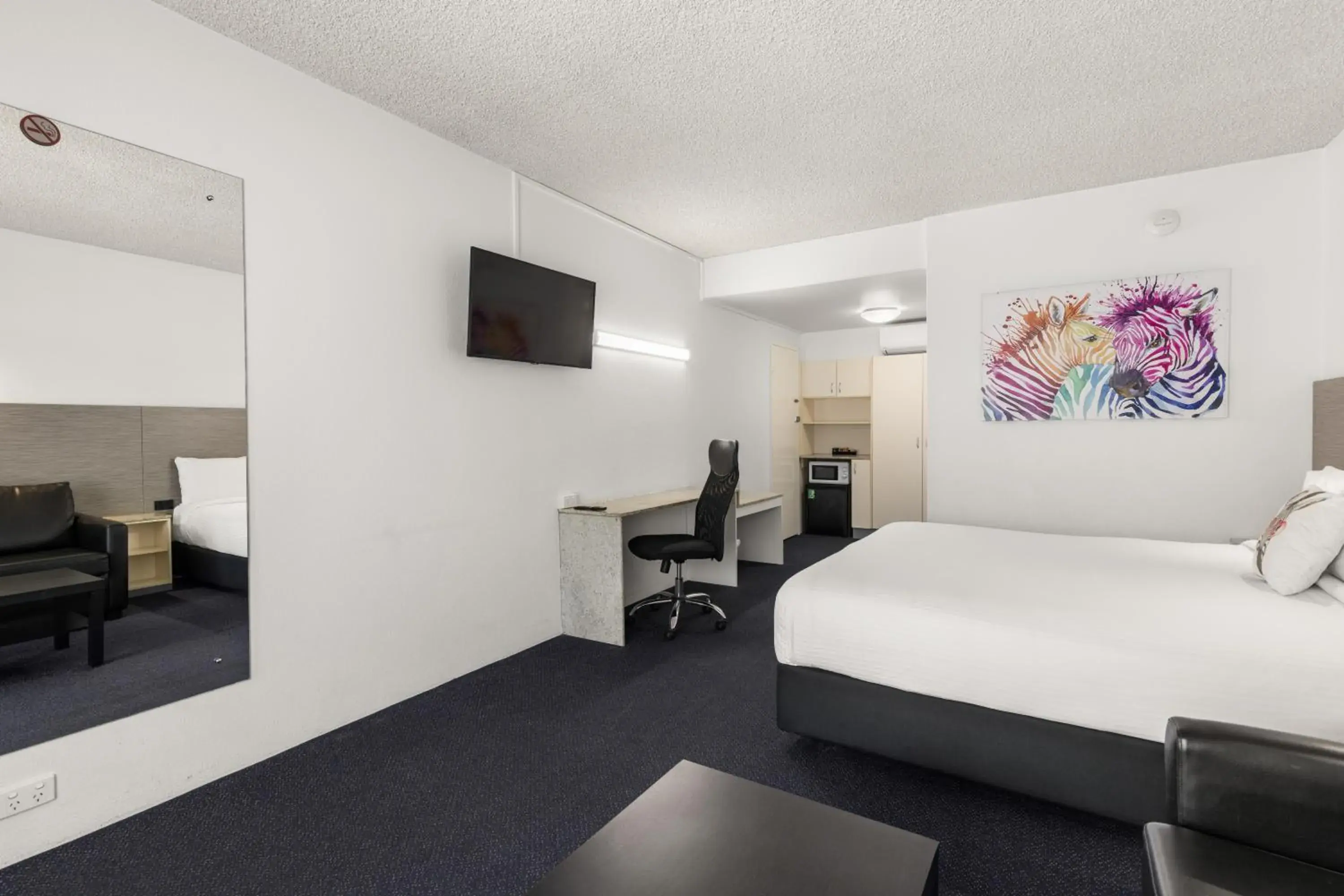 View (from property/room), Bed in Zebra Motel View (from property/room), Bed in Zebra Motel