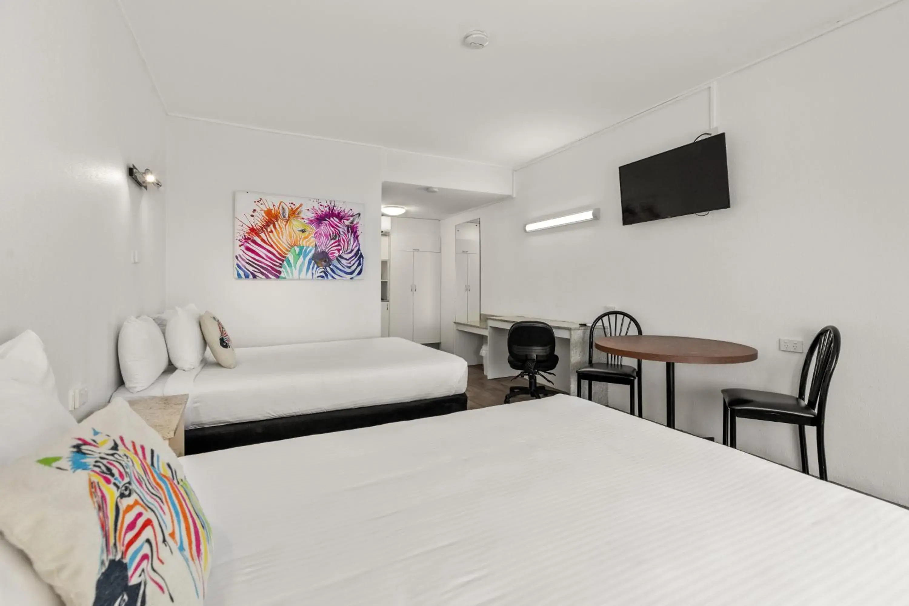 View (from property/room), Bed in Zebra Motel View (from property/room), Bed in Zebra Motel