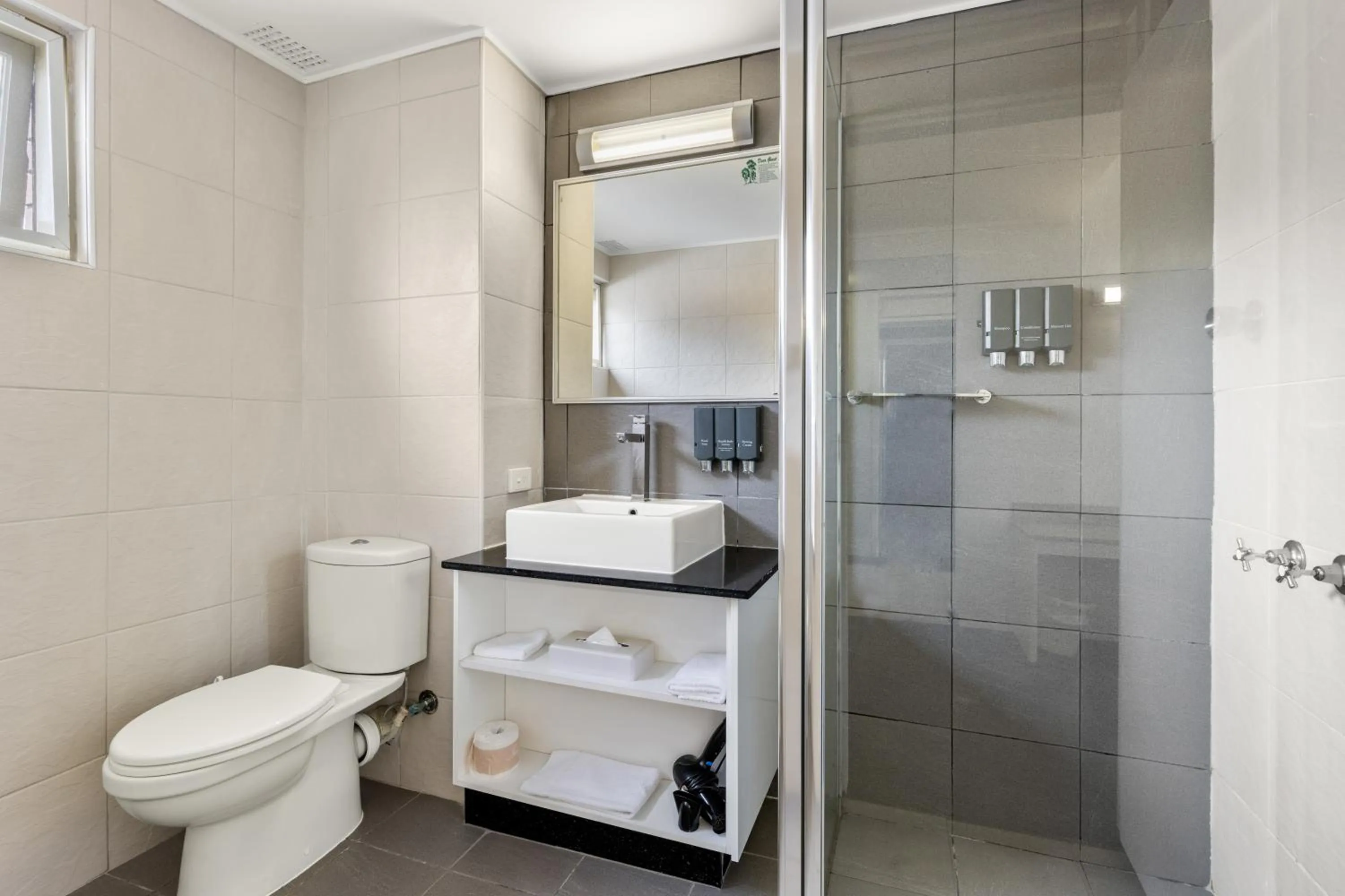 Bathroom in Zebra Motel