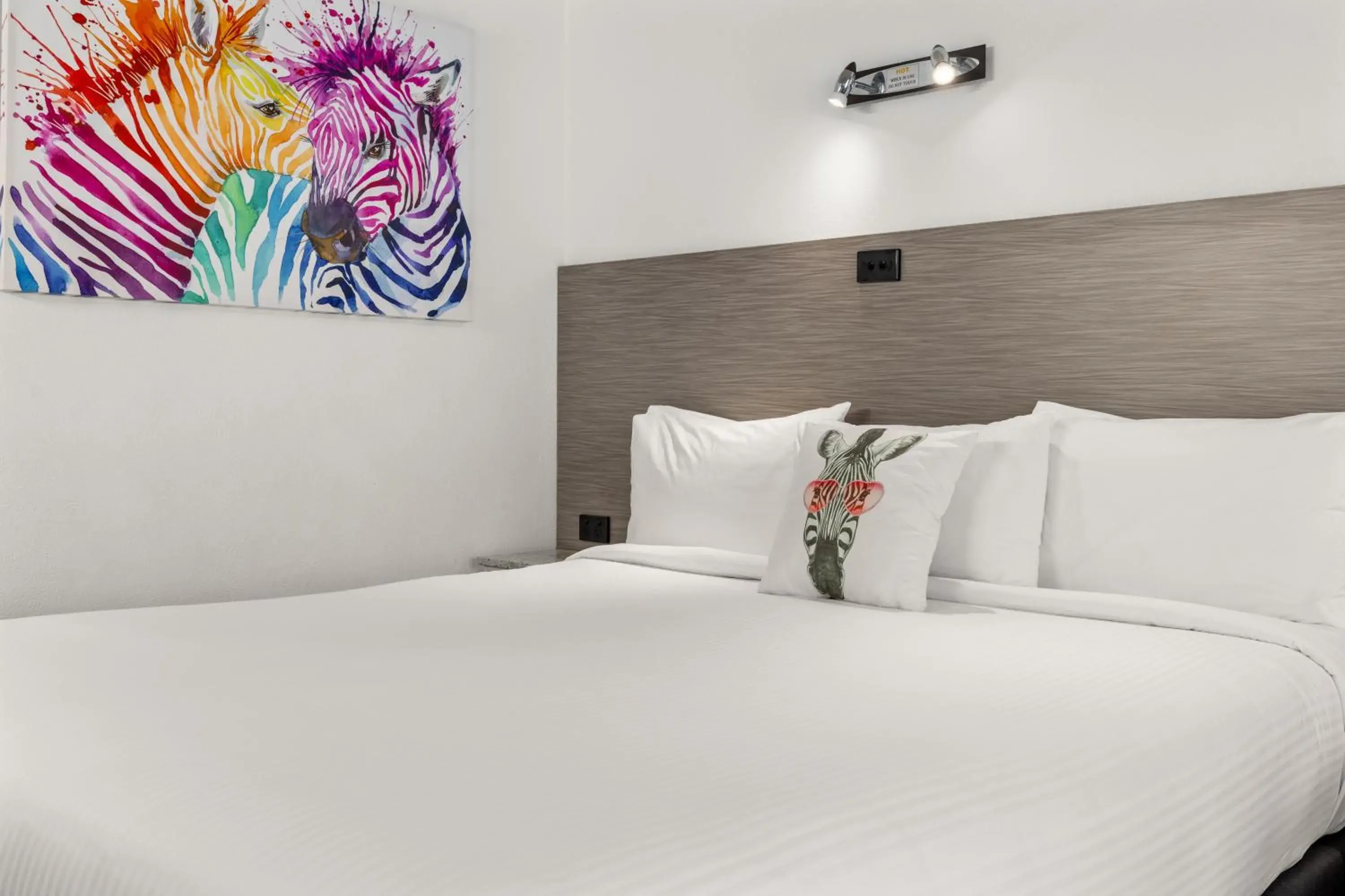 Bed in Zebra Motel Bed in Zebra Motel