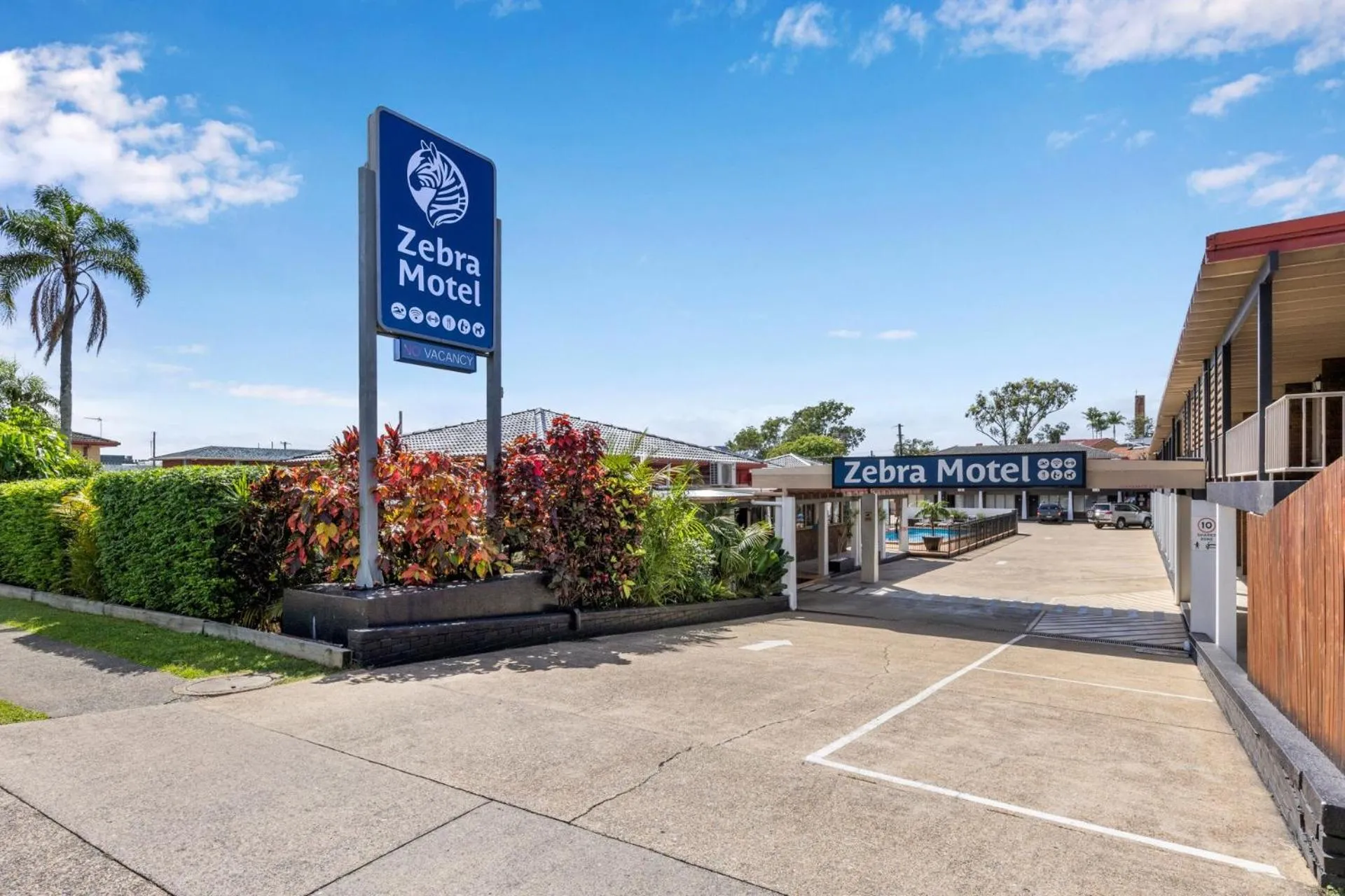 Property building in Zebra Motel