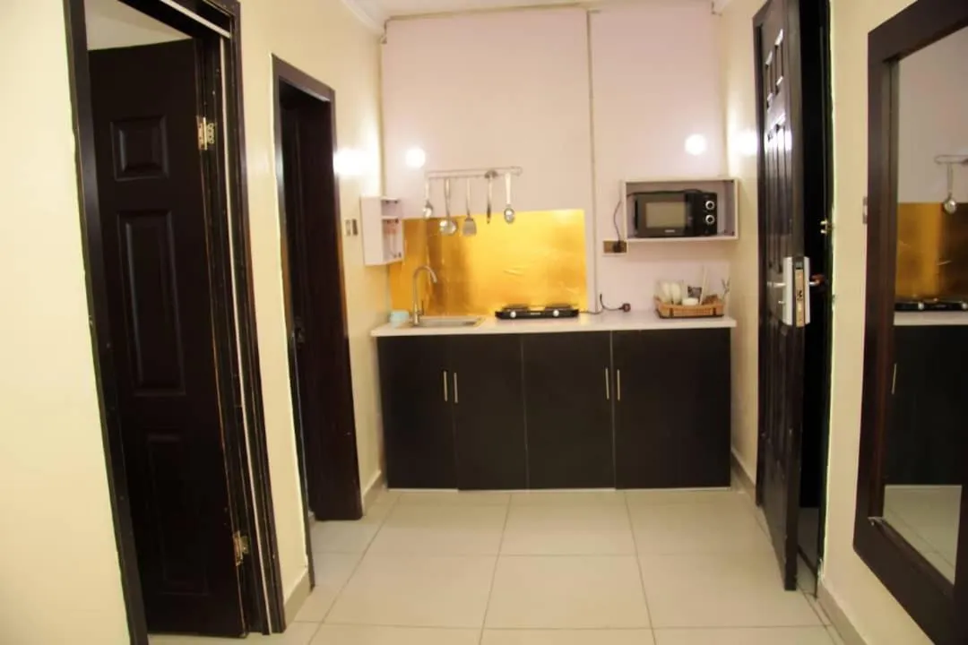 Kitchen or kitchenette in Posh Hotel and Suites Victoria Island