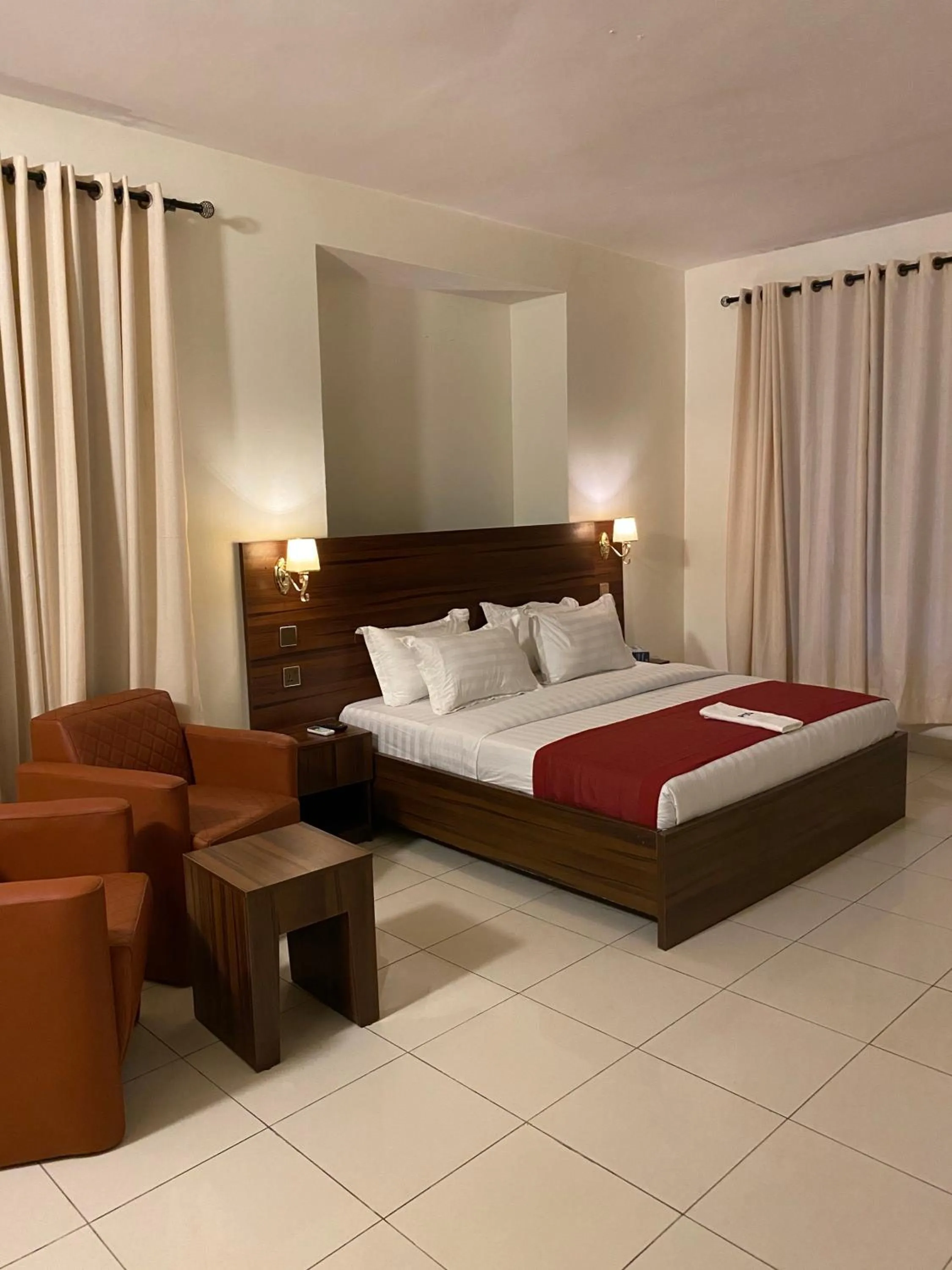 Bedroom, Bed in Posh Hotel and Suites Victoria Island