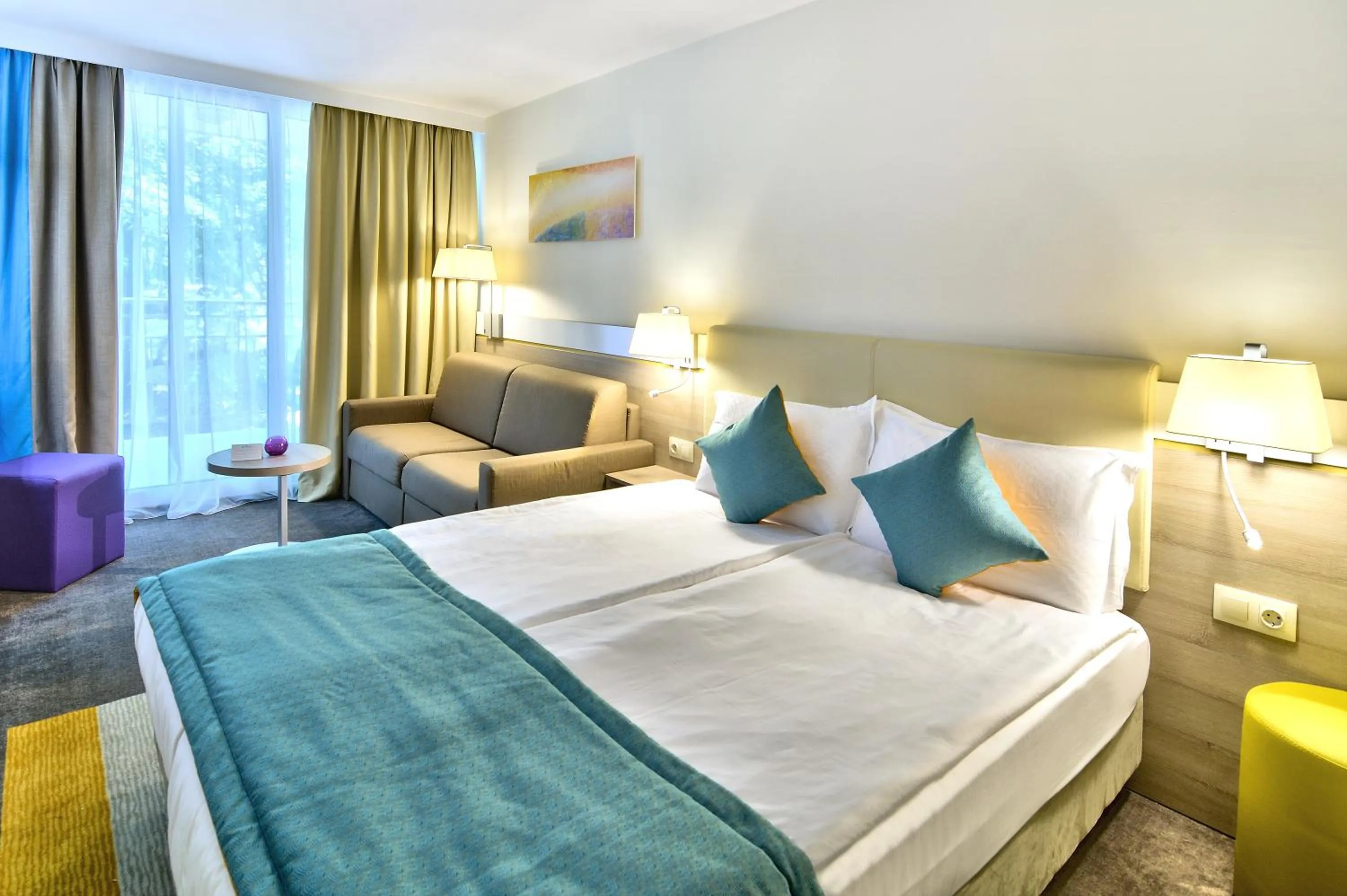 Bedroom, Bed in Hotel Ralitsa Aquaclub - All Inclusive plus Aquapark