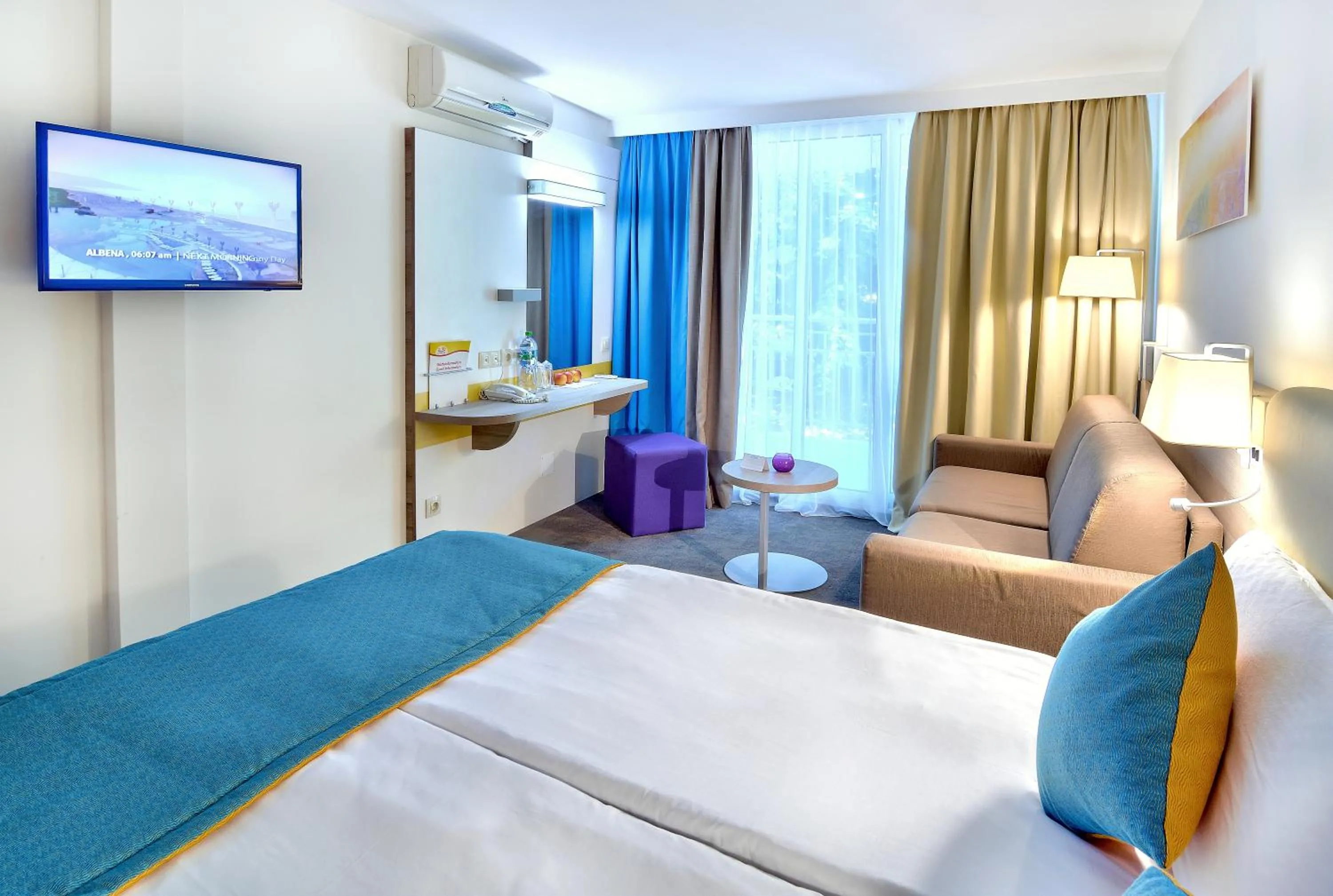 Bedroom, Bed in Hotel Ralitsa Aquaclub - All Inclusive plus Aquapark