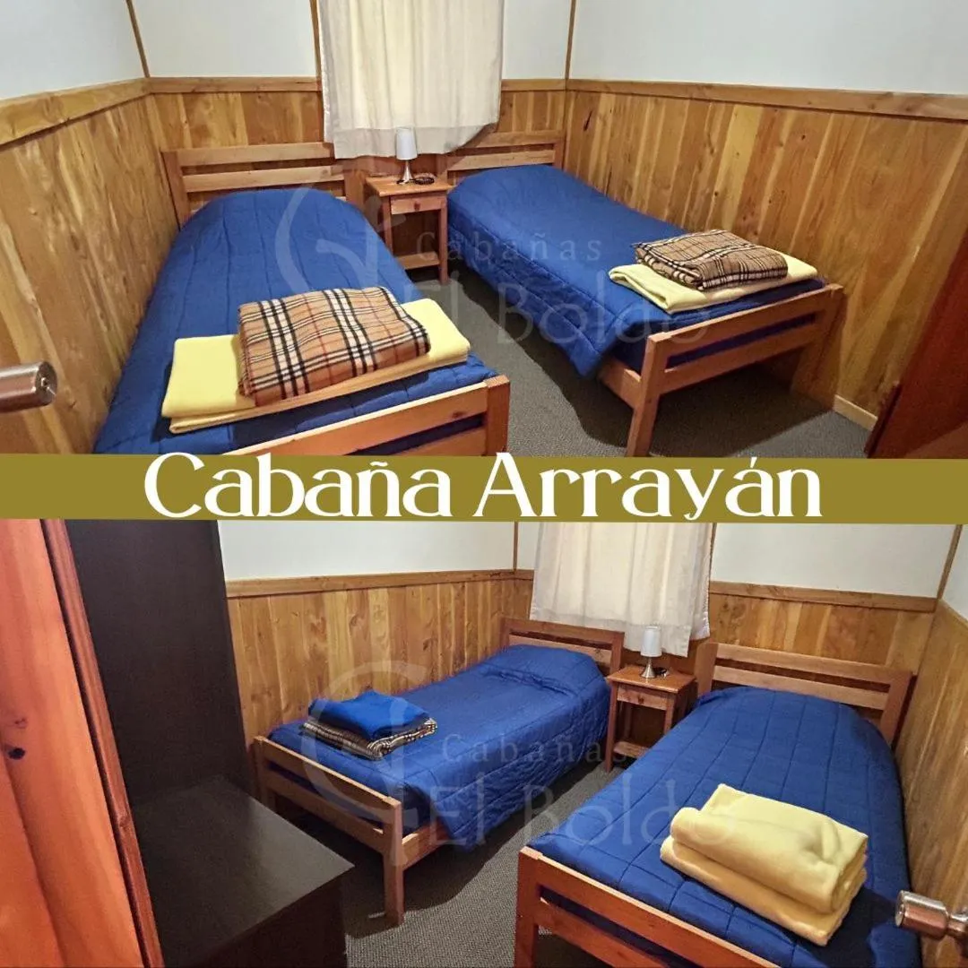 Bed in Cabañas El Boldo