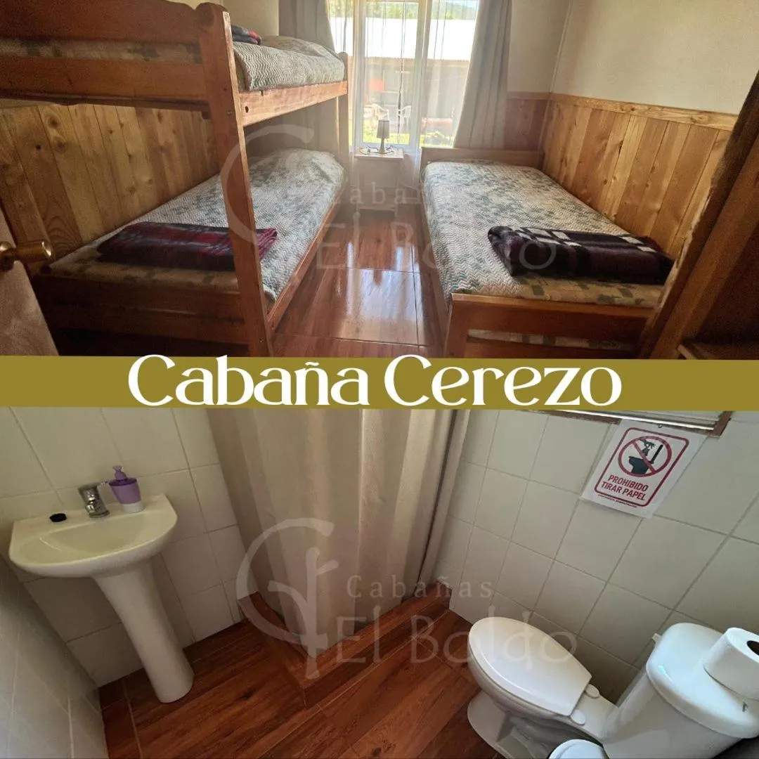 Bed in Cabañas El Boldo