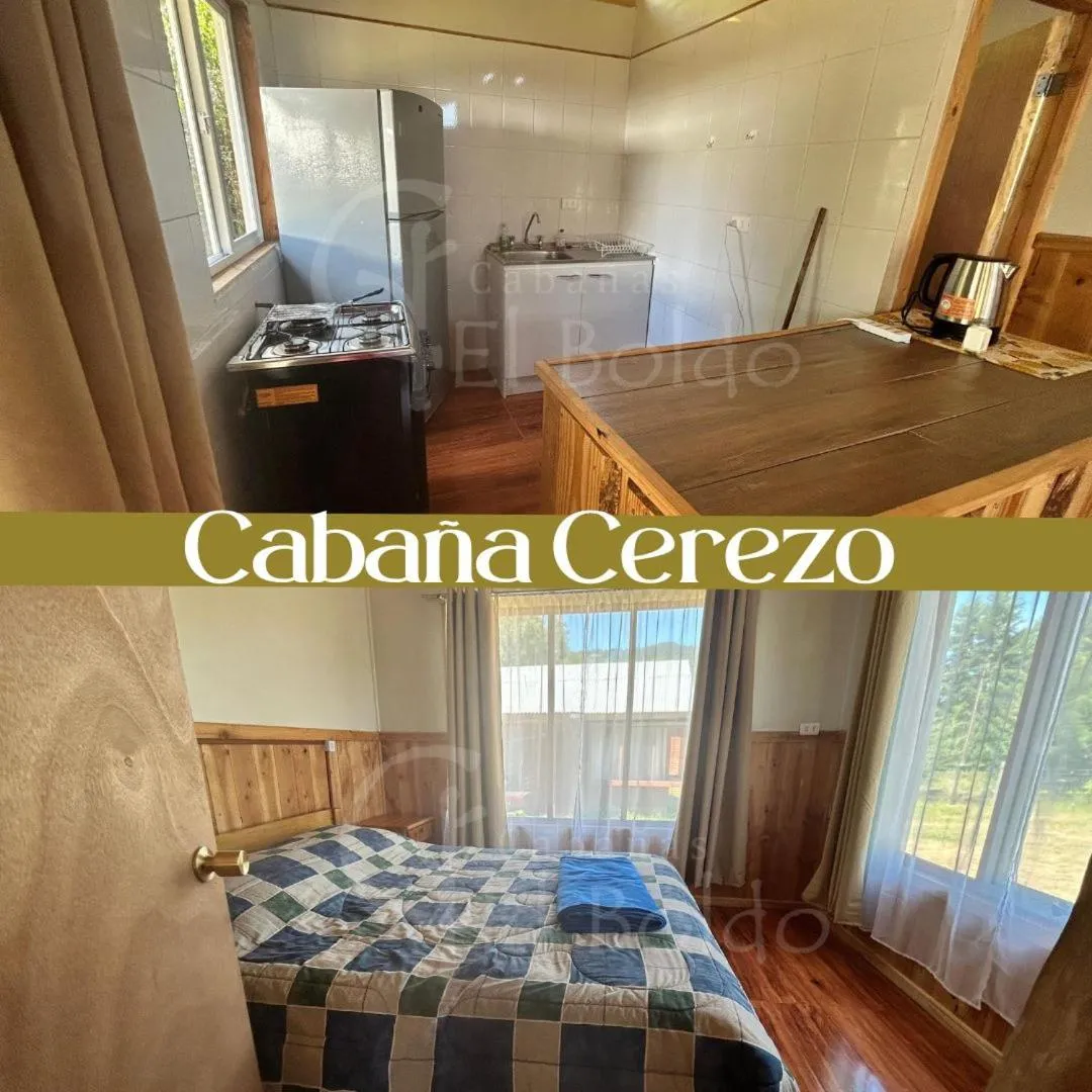 Bed in Cabañas El Boldo