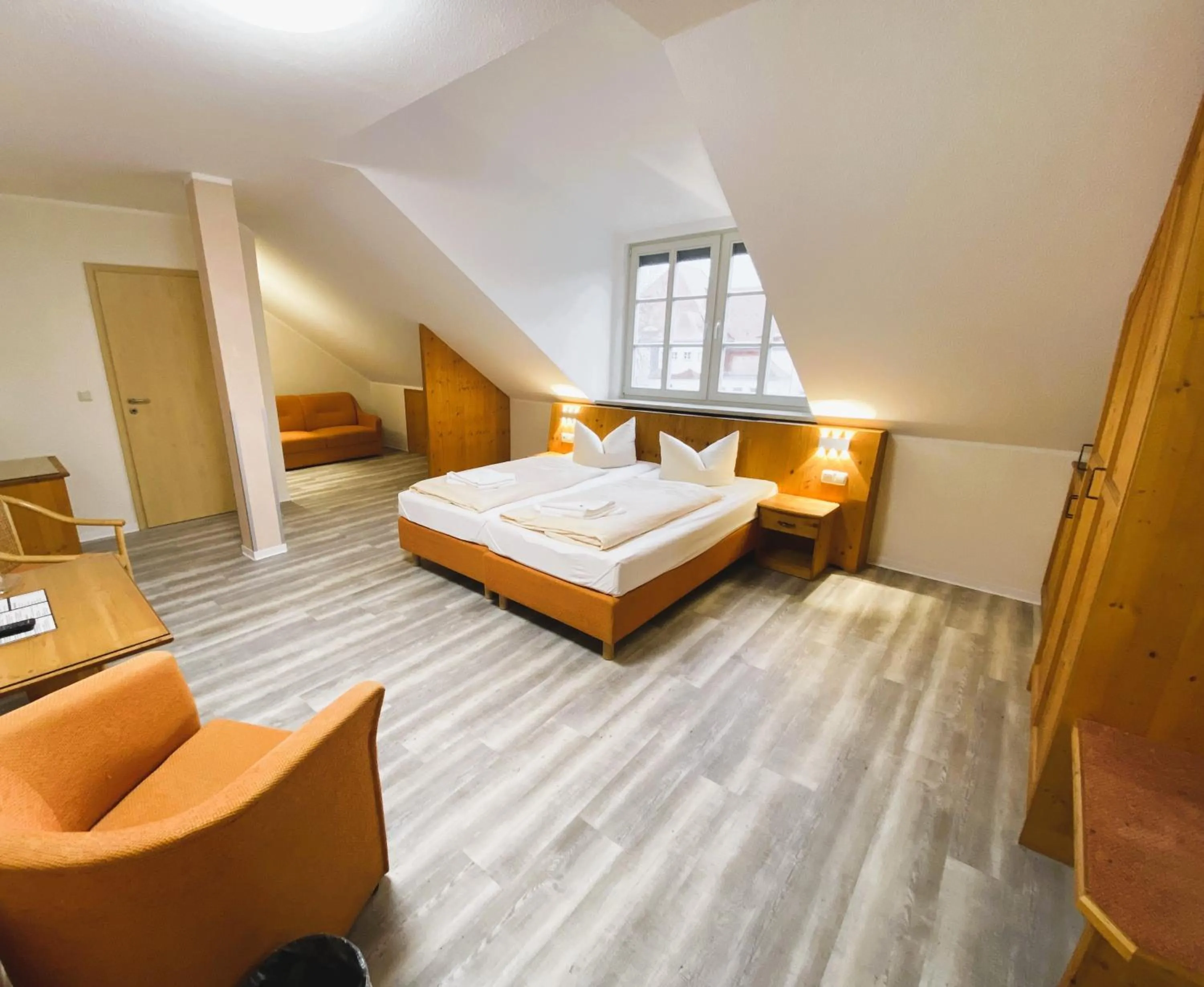 Photo of the whole room, Bed in Gästehaus Weidenmühle