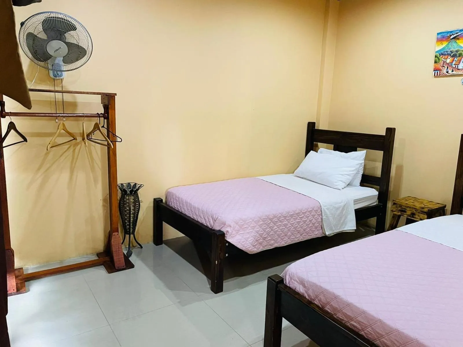 Bed in Aunty Arenal Lodge