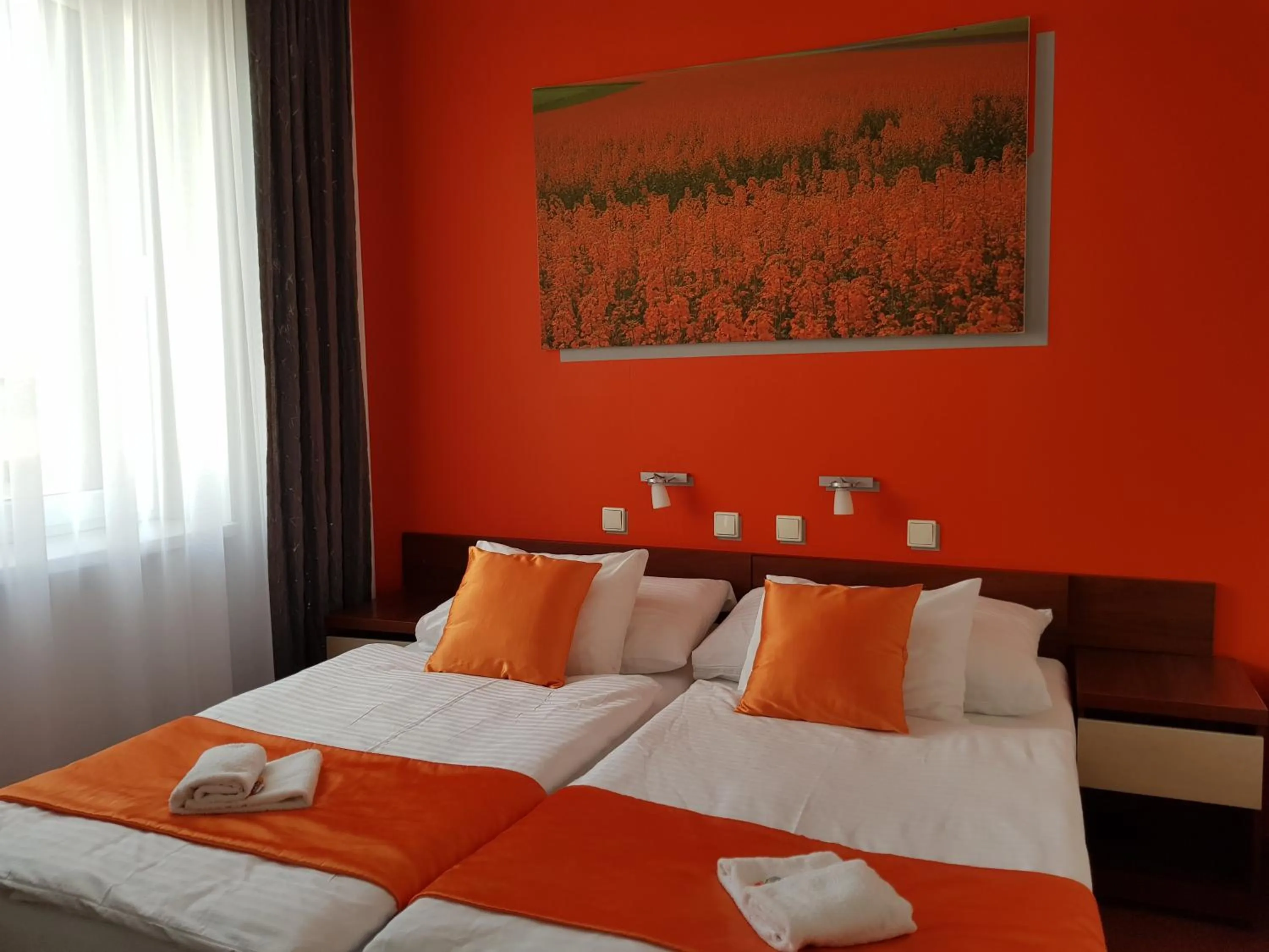 Photo of the whole room, Bed in Hotel Color