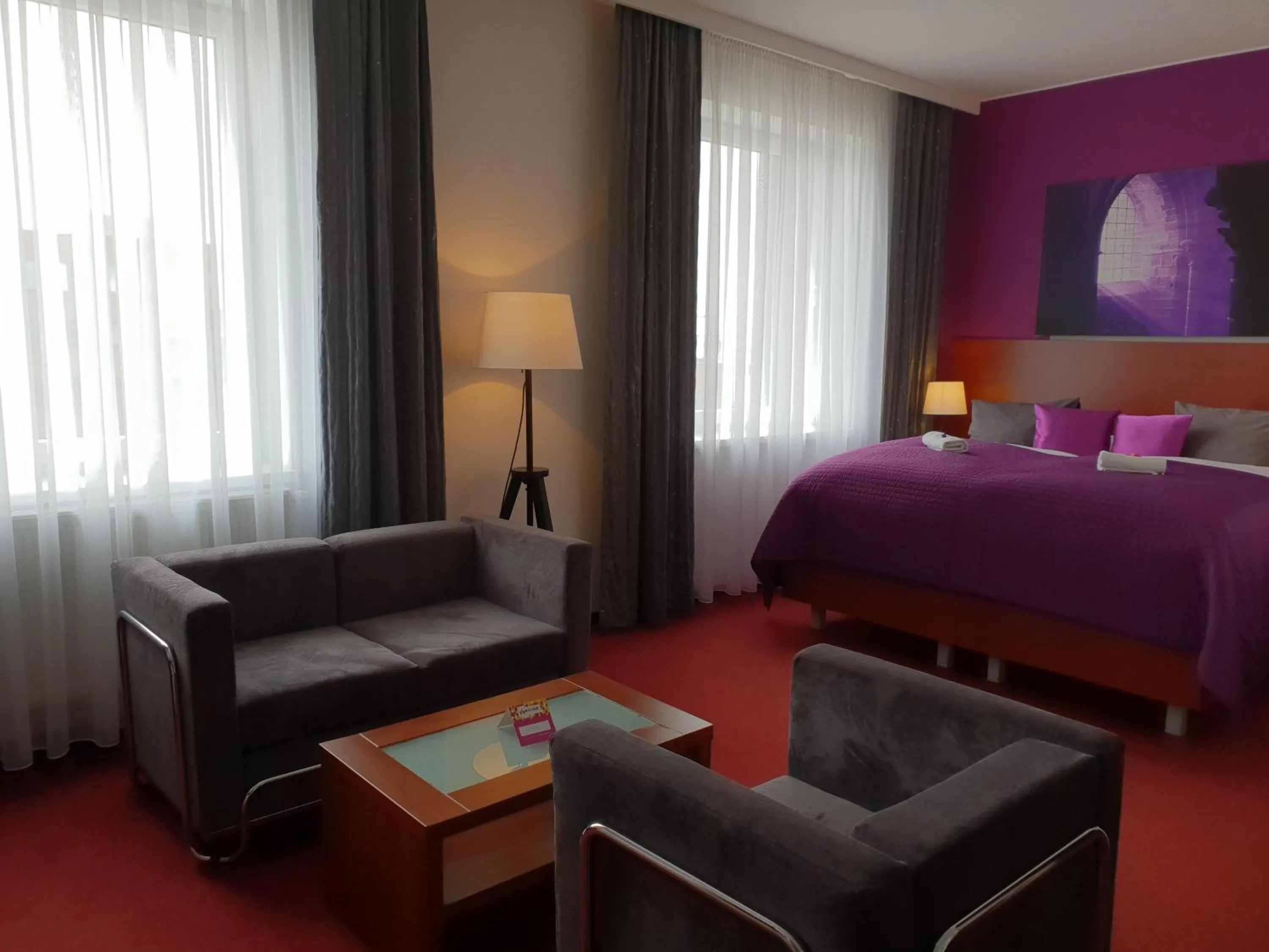 Photo of the whole room, Bed in Hotel Color